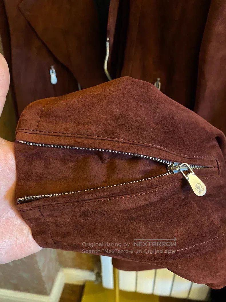 Brunello Cucinelli Brunello Cucinelli Motorcycle Jacket, Suede Nubuck Leather Size US M / EU 48-50 / 2 - 5 Thumbnail