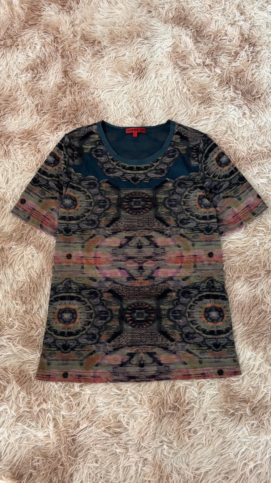 Vintage × Vivienne Tam Vivienne tam Archival All over print mesh top Size S / US 4 / IT 40 - 1 Thumbnail
