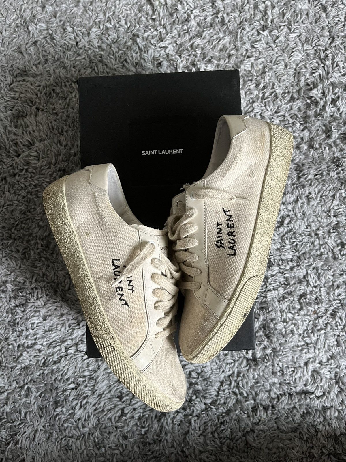 Saint Laurent Paris × Yves Saint Laurent Saint Laurent low top sneakers Size US 8 / EU 41 - 1 Thumbnail