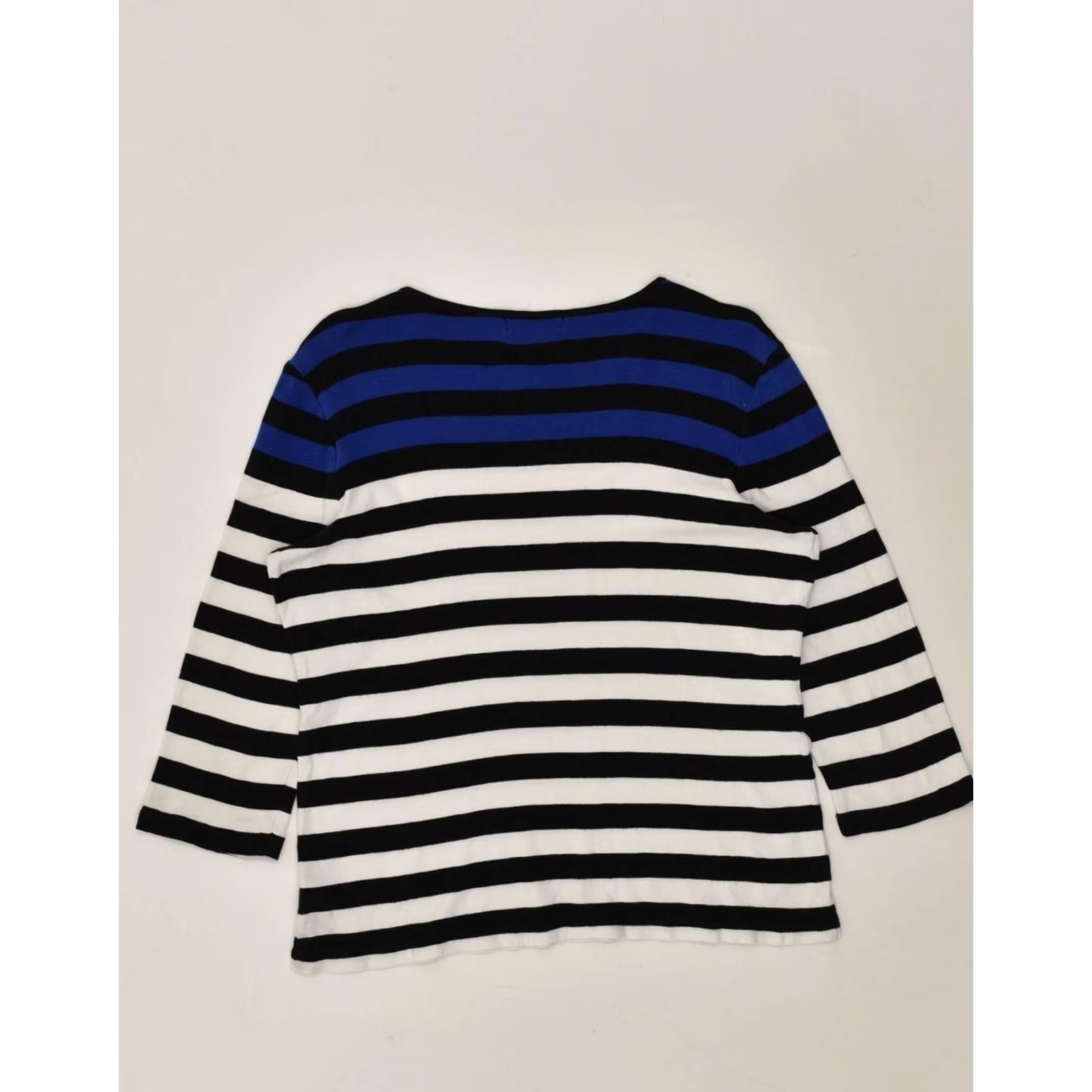 Chaps CHAPS Womens Top Large Blue Striped Cotton 3/4 Sleeve UK 14 Size L / US 10 / IT 46 - 2 Thumbnail