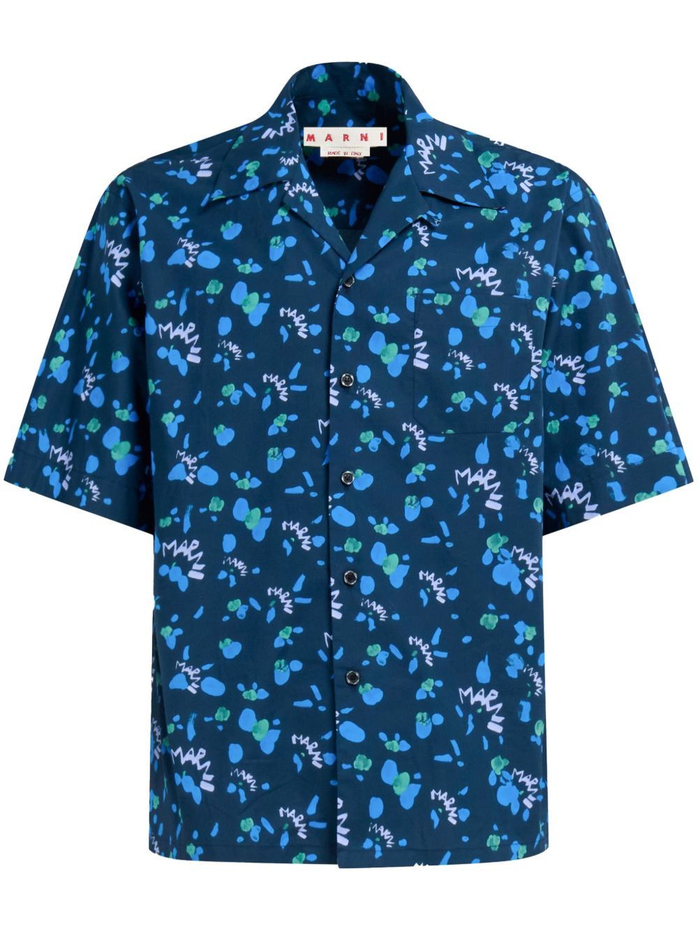 Marni o1w1db10125 Graphic-Print Cotton Shirt in Multicolor Size US M / EU 48-50 / 2 - 1 Thumbnail