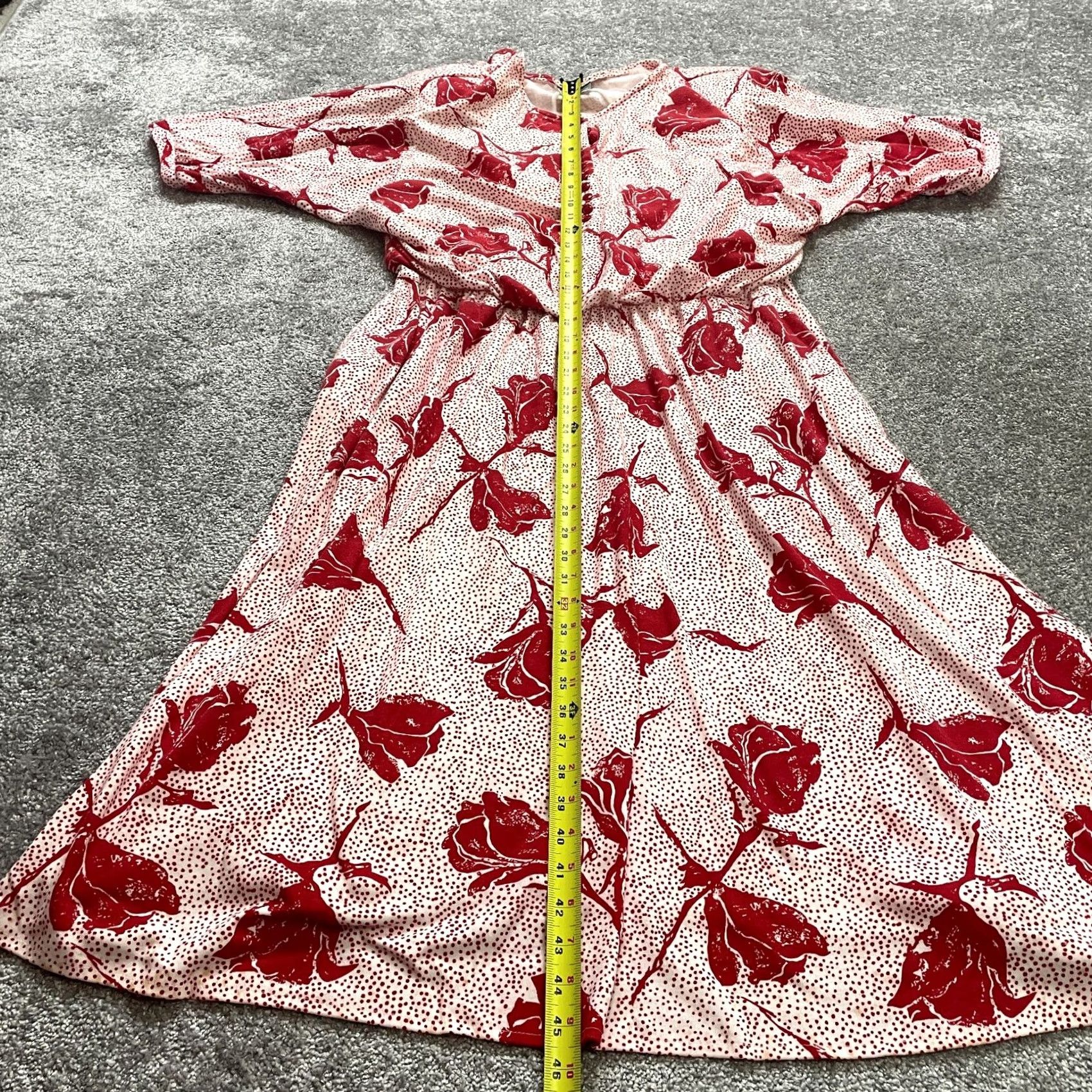 Vintage JP Collections Dress Womens L Pink Floral Fit and Flare Short Sleeve Size 36" / US 14 / IT 50 - 5 Thumbnail