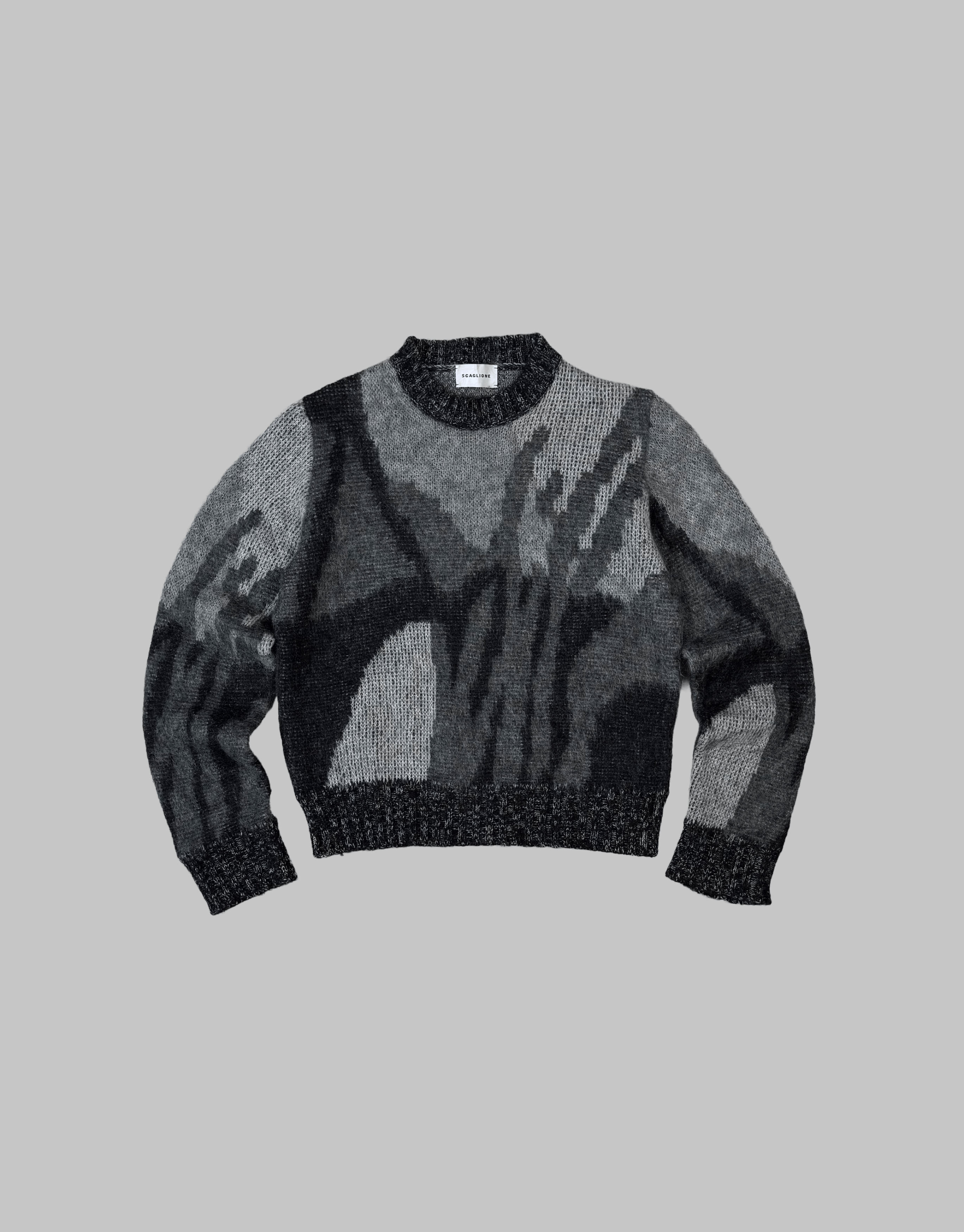 Other SCAGLIONE Mohair Merino Wool Camo Cropped Sweater Oversized Size S / US 4 / IT 40 - 1 Thumbnail