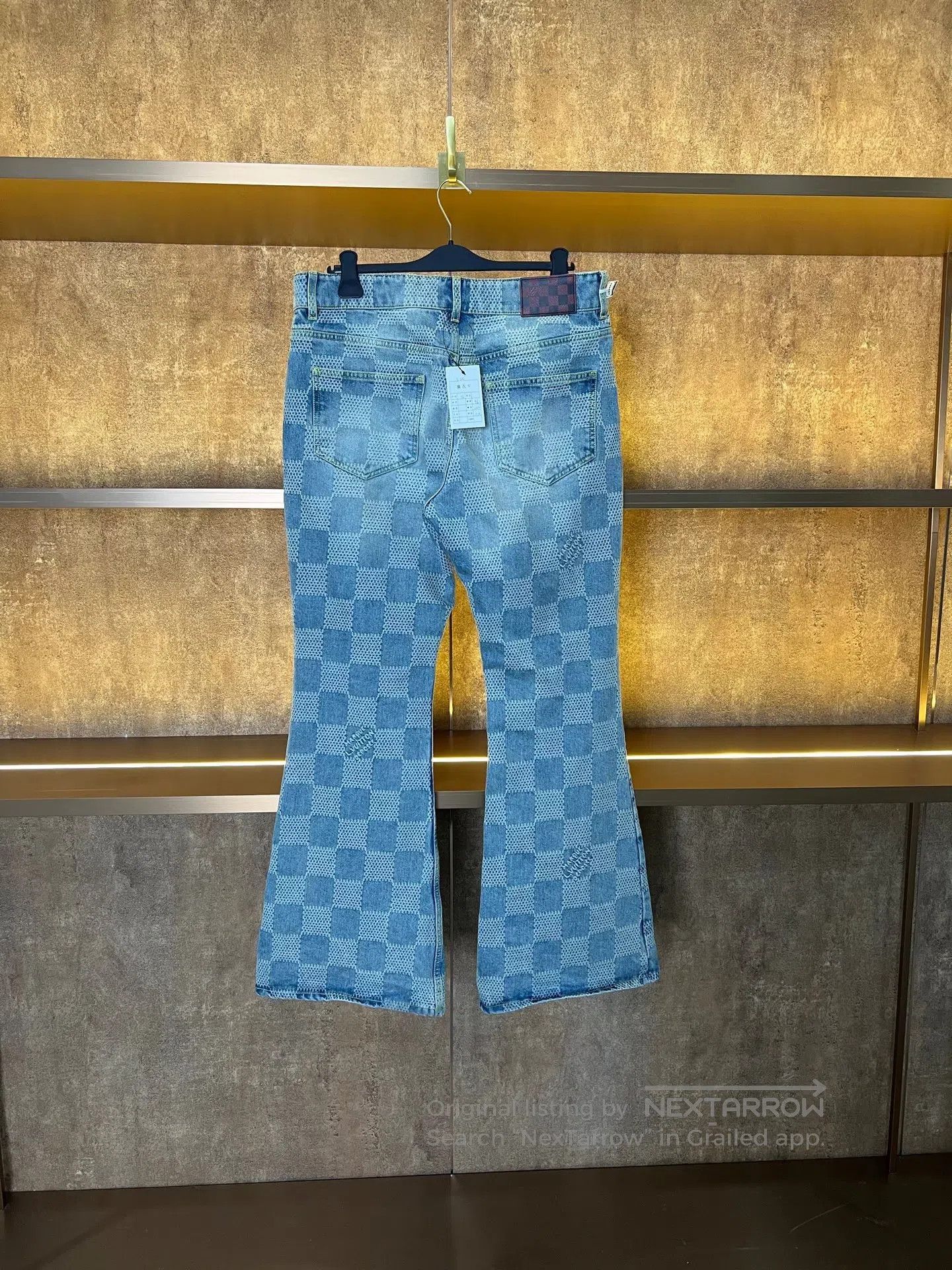Louis Vuitton Louis Vuitton New Pharrell Williams LV Damier Flared Jeans Size 35" - 2 Thumbnail