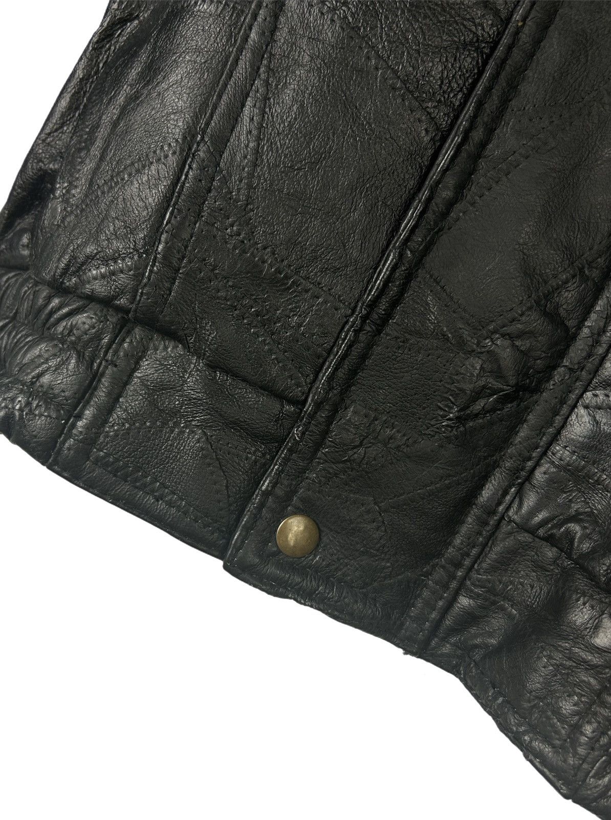 Genuine Leather Italian Stone Navarre Leather Patchwork Jacket Size US L / EU 52-54 / 3 - 13 Thumbnail