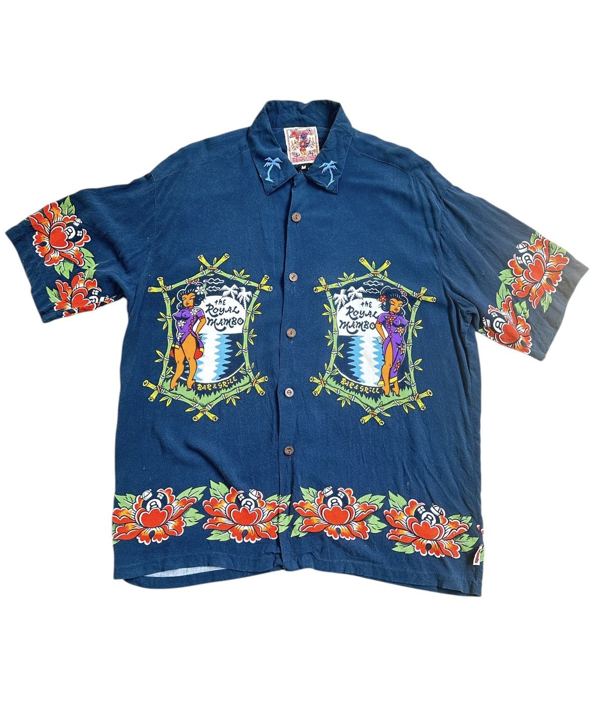 Mambo Vtg Mambo rayon shirt overprint Size US M / EU 48-50 / 2 - 2 Thumbnail