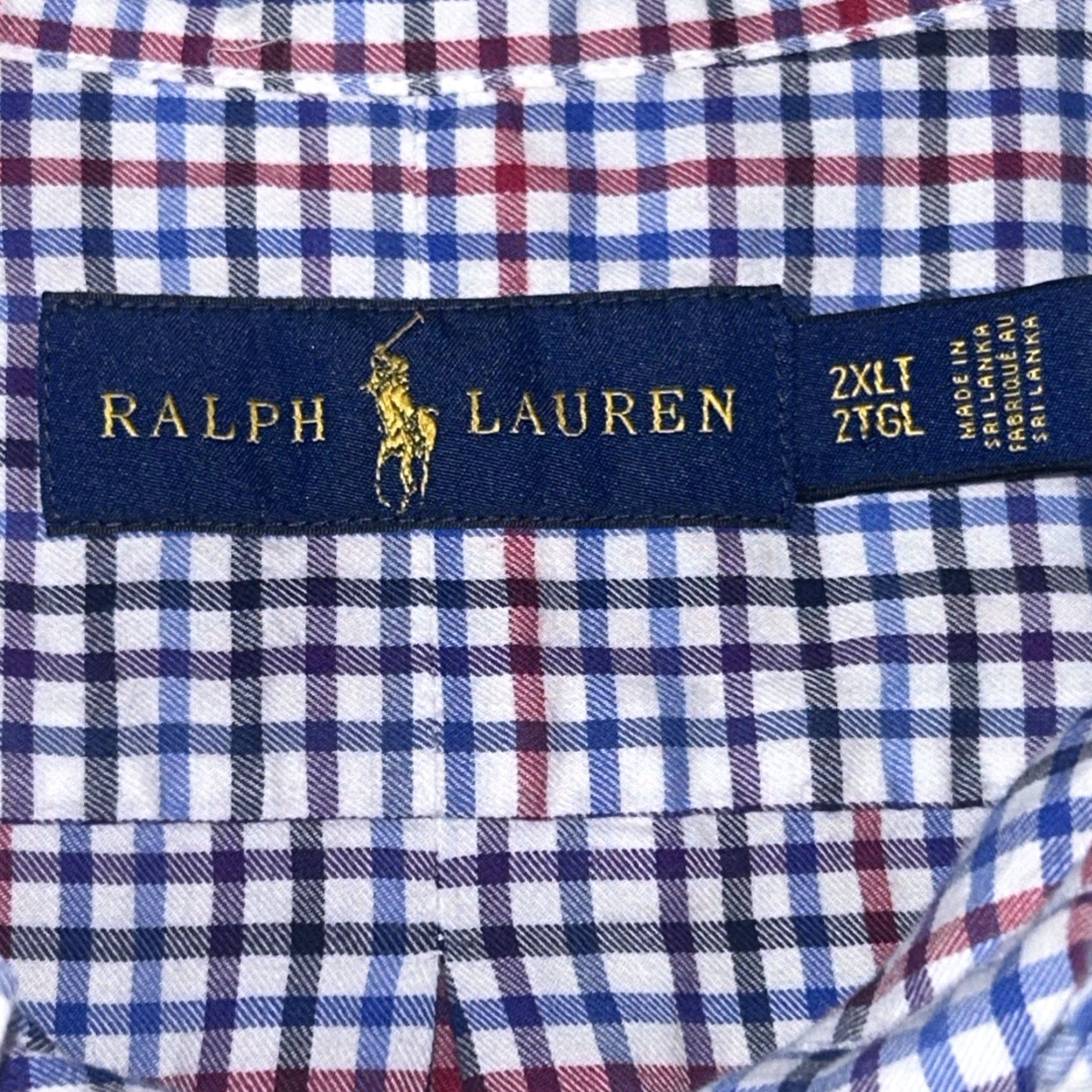 Polo Ralph Lauren Polo Ralph Lauren Button-Down Shirt Men 2XLT Blue Pony Check Long Sleeve Size US XXL / EU 58 / 5 - 4 Thumbnail