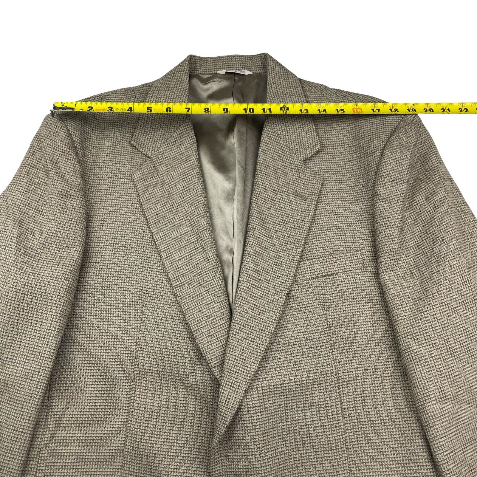 Other NEW Cross & Winsor Men's Wool Blend 2-Button Blazer Beige/Gr Size 44R - 10 Thumbnail