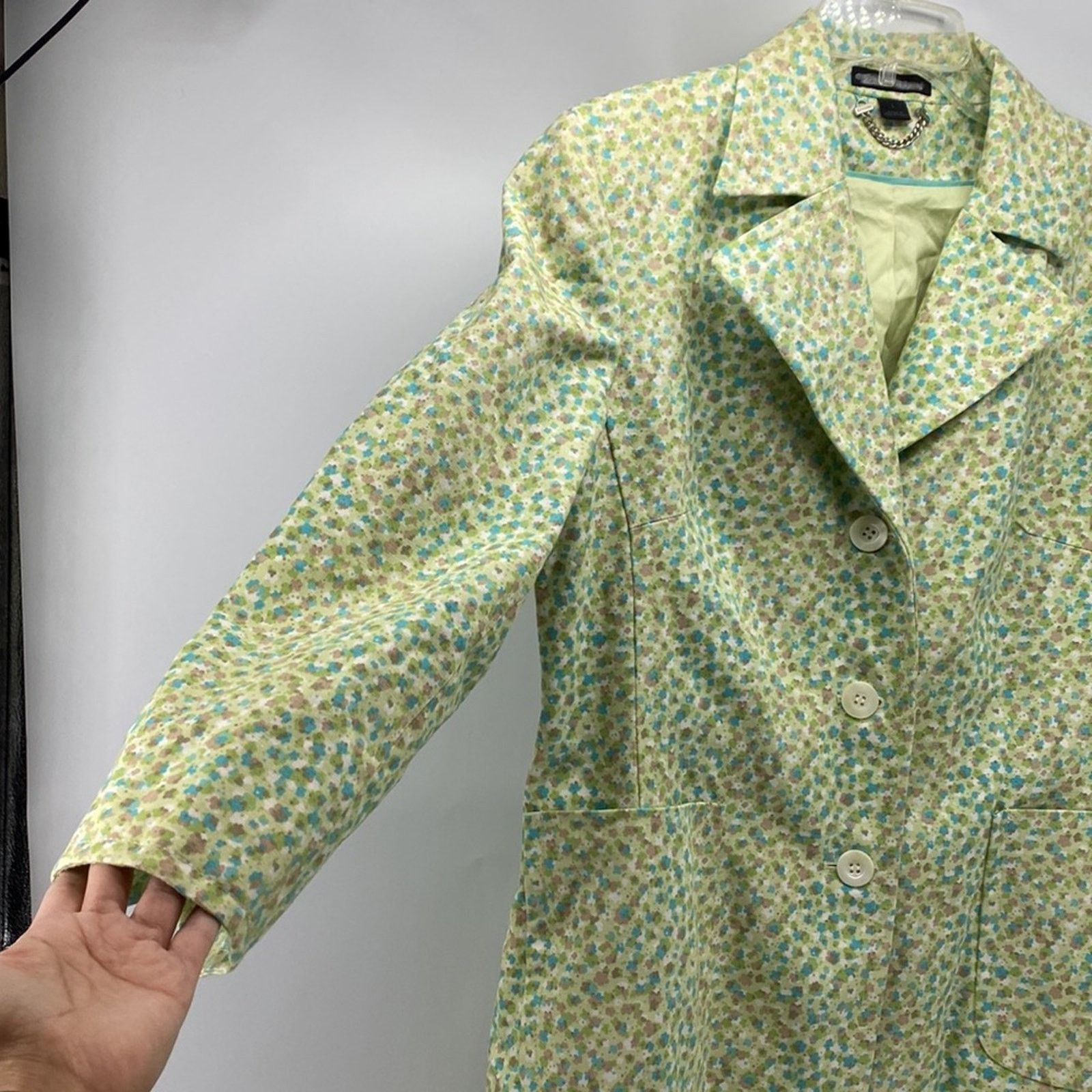 Express Express spring floral longline 3 quarter sleeve trench coat Size L / US 10 / IT 46 - 7 Thumbnail