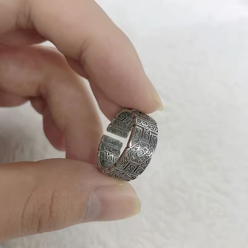 Jewelry Handmade Grass Pattern Adjustable Size Ring Size ONE SIZE - 4 Thumbnail