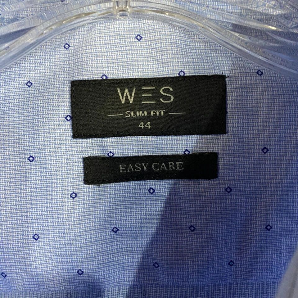 Other WES Dress Shirt Men's Size 44 Slim Fit Long Sleeve Polyester Size US S / EU 44-46 / 1 - 2 Thumbnail
