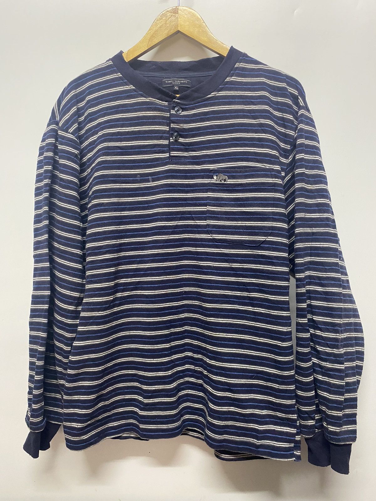 Designer × Kansai Yamamoto × Vintage Vintage Kansai Yamamoto Pullover Long Sleeve Shirt Size US XL / EU 56 / 4 - 1 Thumbnail