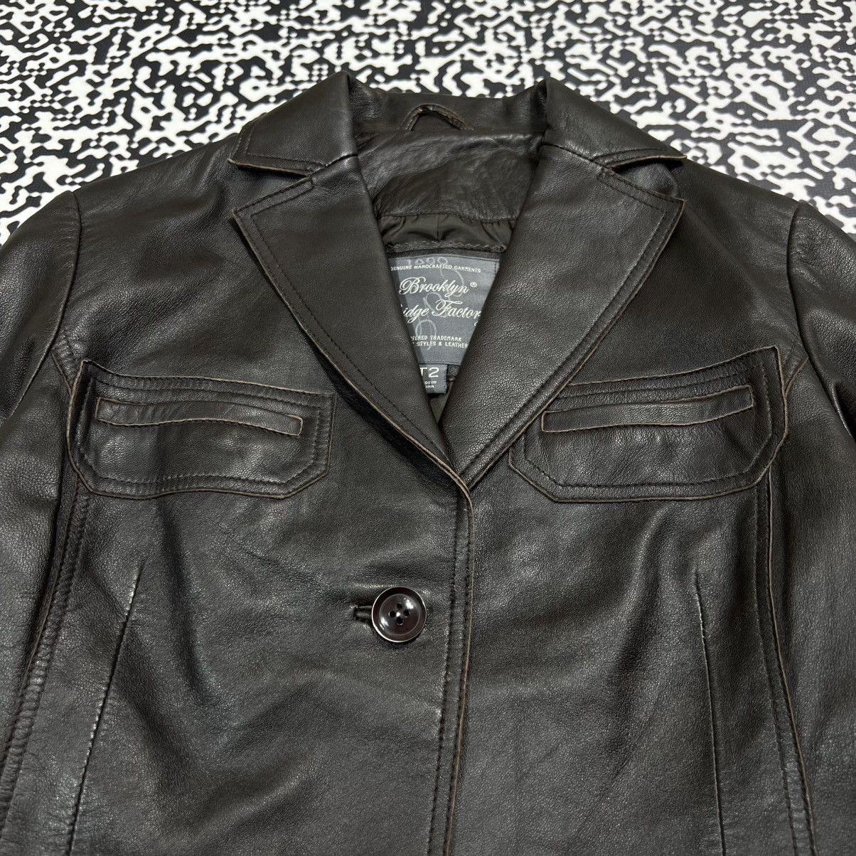 Vintage Vintage Y2K Lamb Leather Jacket Blazer Japanese Retro Style Size S / US 4 / IT 40 - 11 Thumbnail