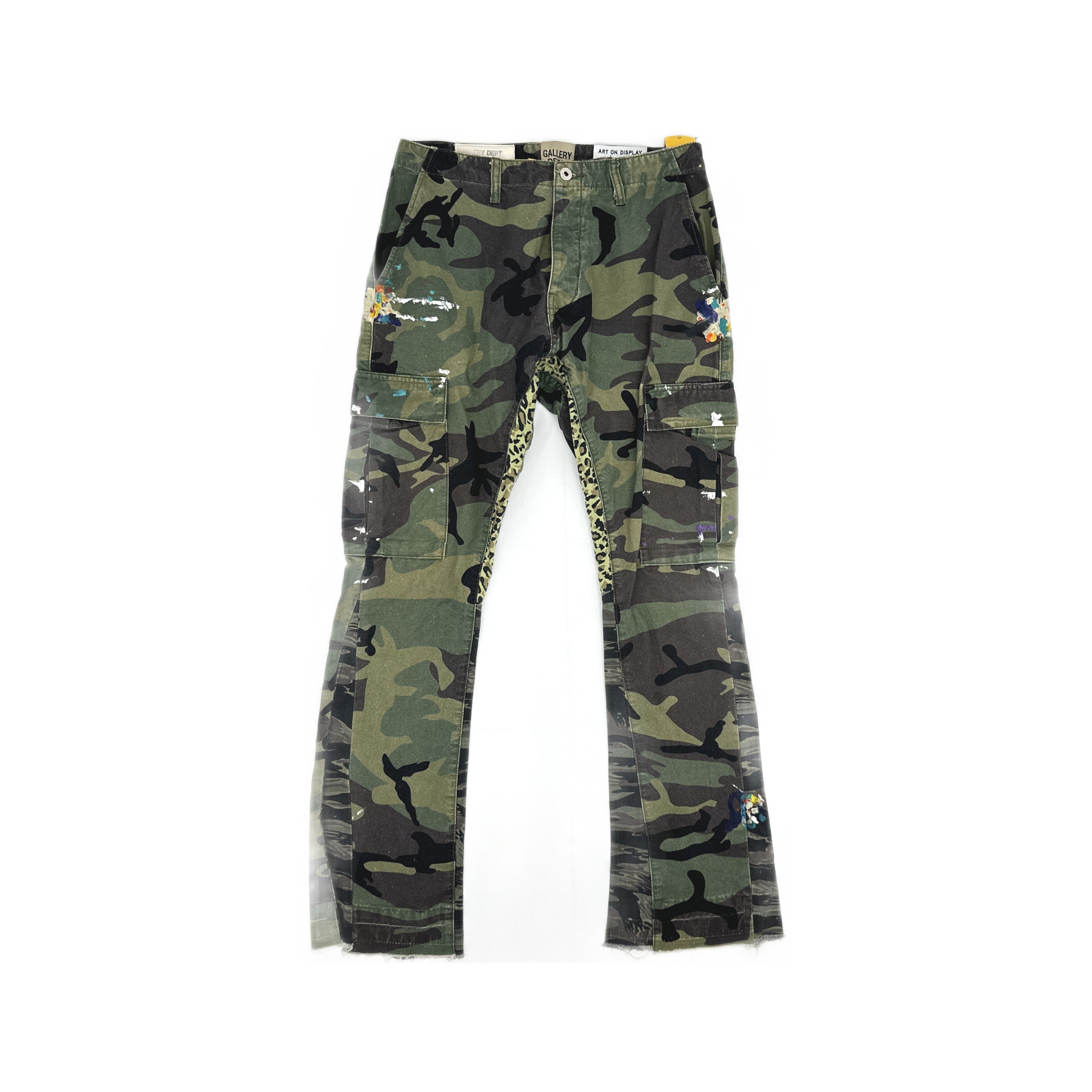 Gallery Dept. Gallery Dept. Camo Flare Cargo Pants Size 31 Size US 31 - 1 Thumbnail