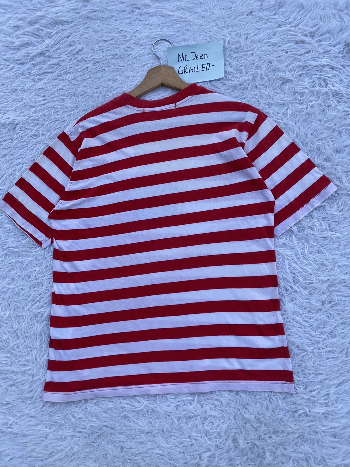 Burberry Rare Vintage Burberry Spellout Biglogo Stripes Tshirt Size US M / EU 48-50 / 2 - 24 Thumbnail
