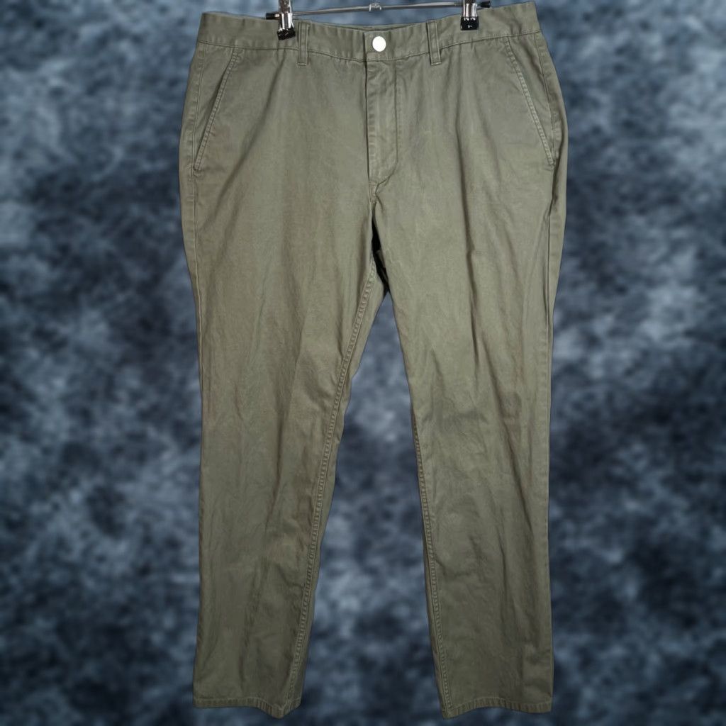 Bonobos Bonobos Mens Size 36 x 32 Olive Green Straight Leg Chino Pants 100% Cotton Size US 36 / EU 52 - 1 Thumbnail