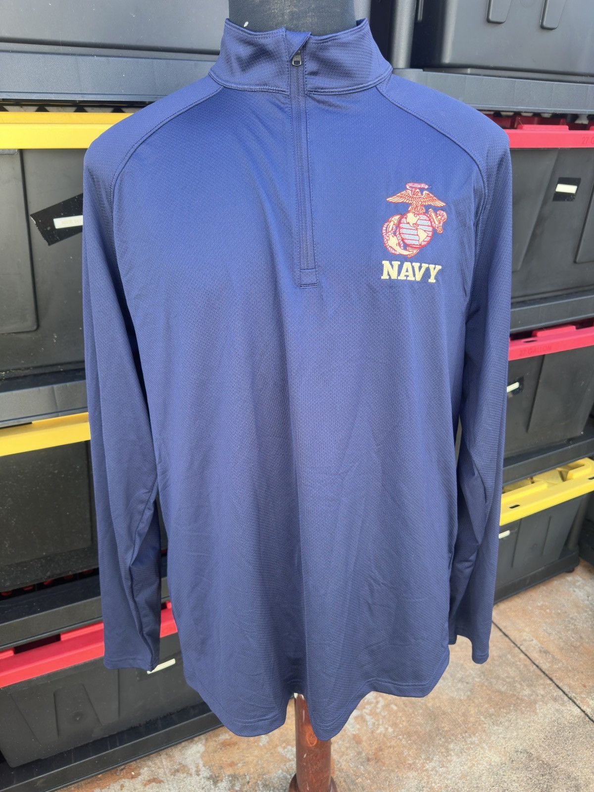 Under Armour New Men’s XL Under Armour Navy 1/4 Zip Pullover Jacket Blue Size US XL / EU 56 / 4 - 1 Thumbnail