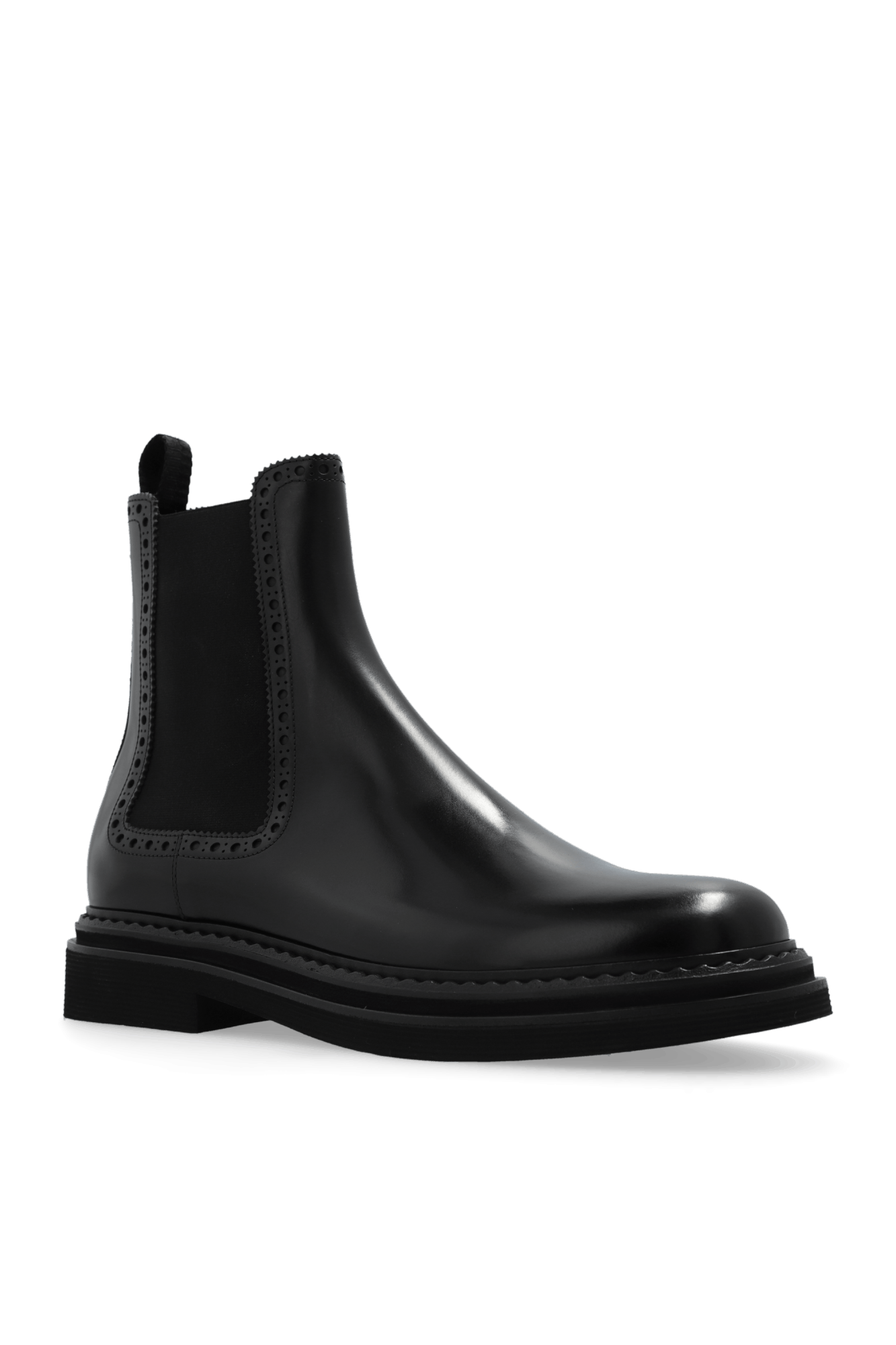 Dolce & Gabbana o1s22i1n0225 Brushed Leather Chelsea Ankle Boots in Black Size US 11 / EU 44 - 4 Thumbnail