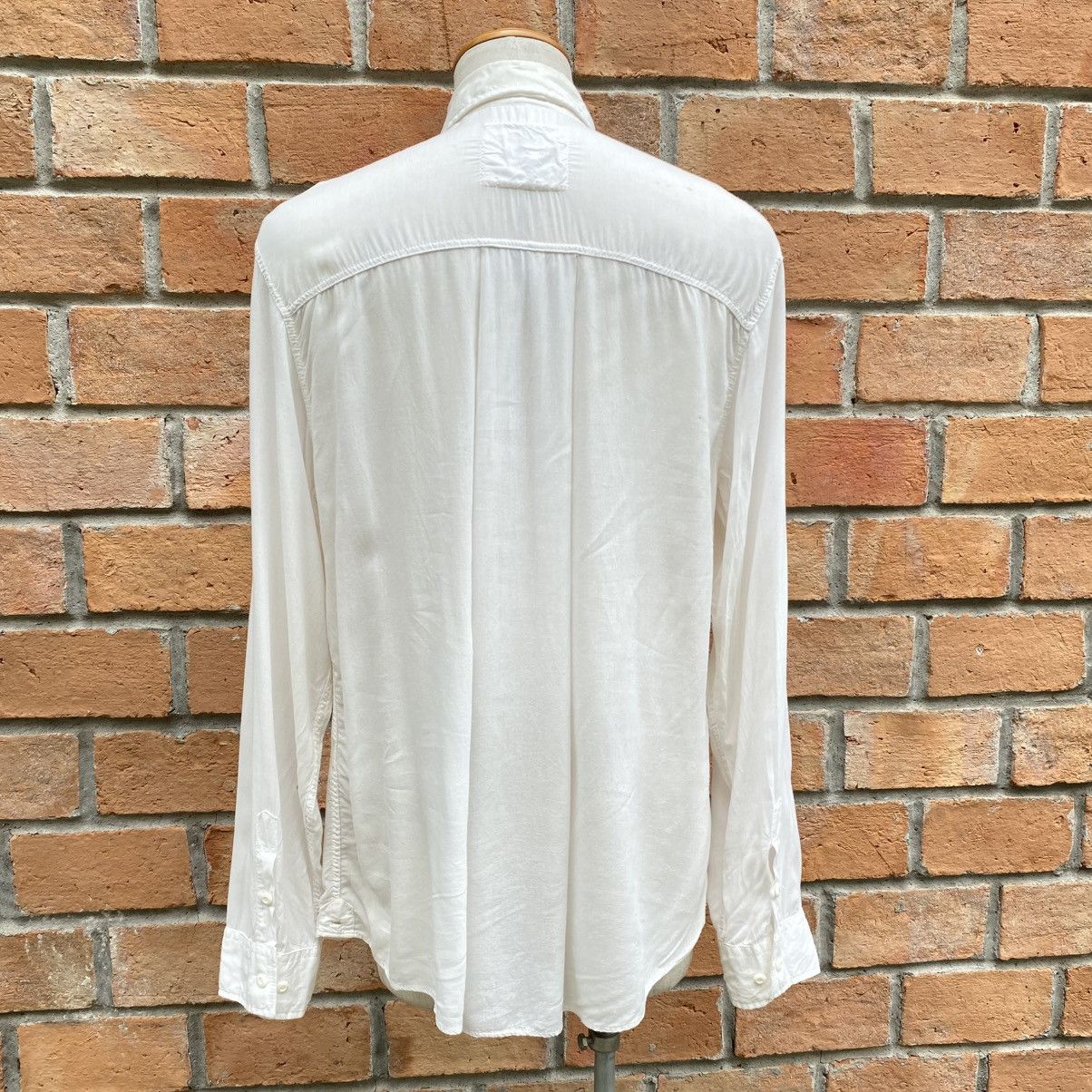 Japanese Brand G.O.A White Soft Long Sleeve Shirt Size US XL / EU 56 / 4 - 11 Thumbnail