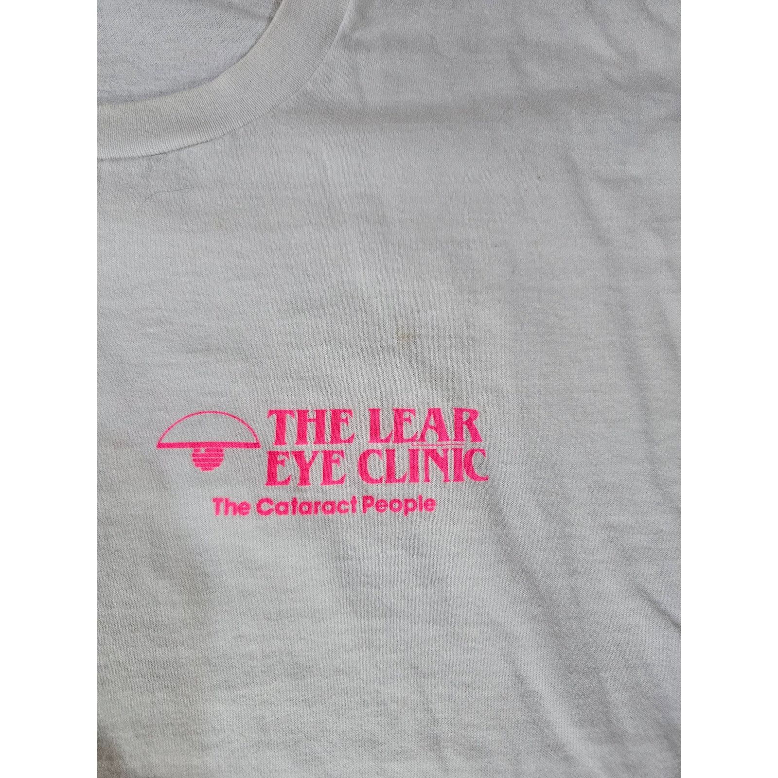 Other Chevron Eye Surgery White T-Shirt, Double Sided Sz XL 1990s Size US XL / EU 56 / 4 - 4 Thumbnail