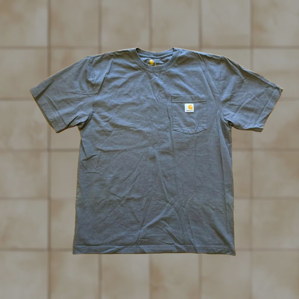 Carhartt Carhartt Pocket T-Shirt Mens Sz M UC Gray Crew Neck Short Sleeve Cotton Logo Buttonless Pockets Regular Fit Vintage: No Size US M / EU 48-50 / 2 - 1 Thumbnail