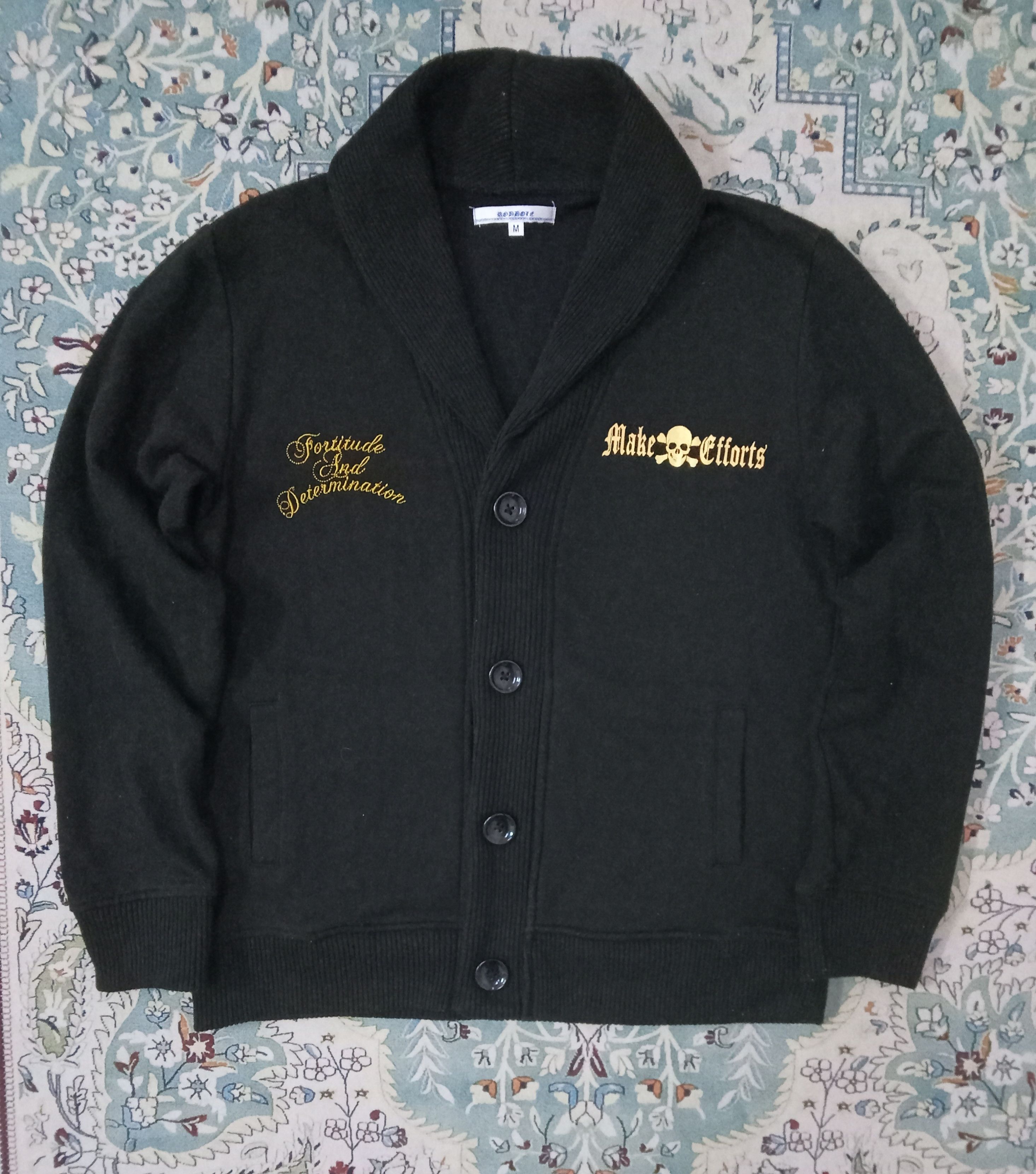 Japanese Brand Roddolc Skull Motive Shawl Collar Jacket Size US M / EU 48-50 / 2 - 2 Thumbnail
