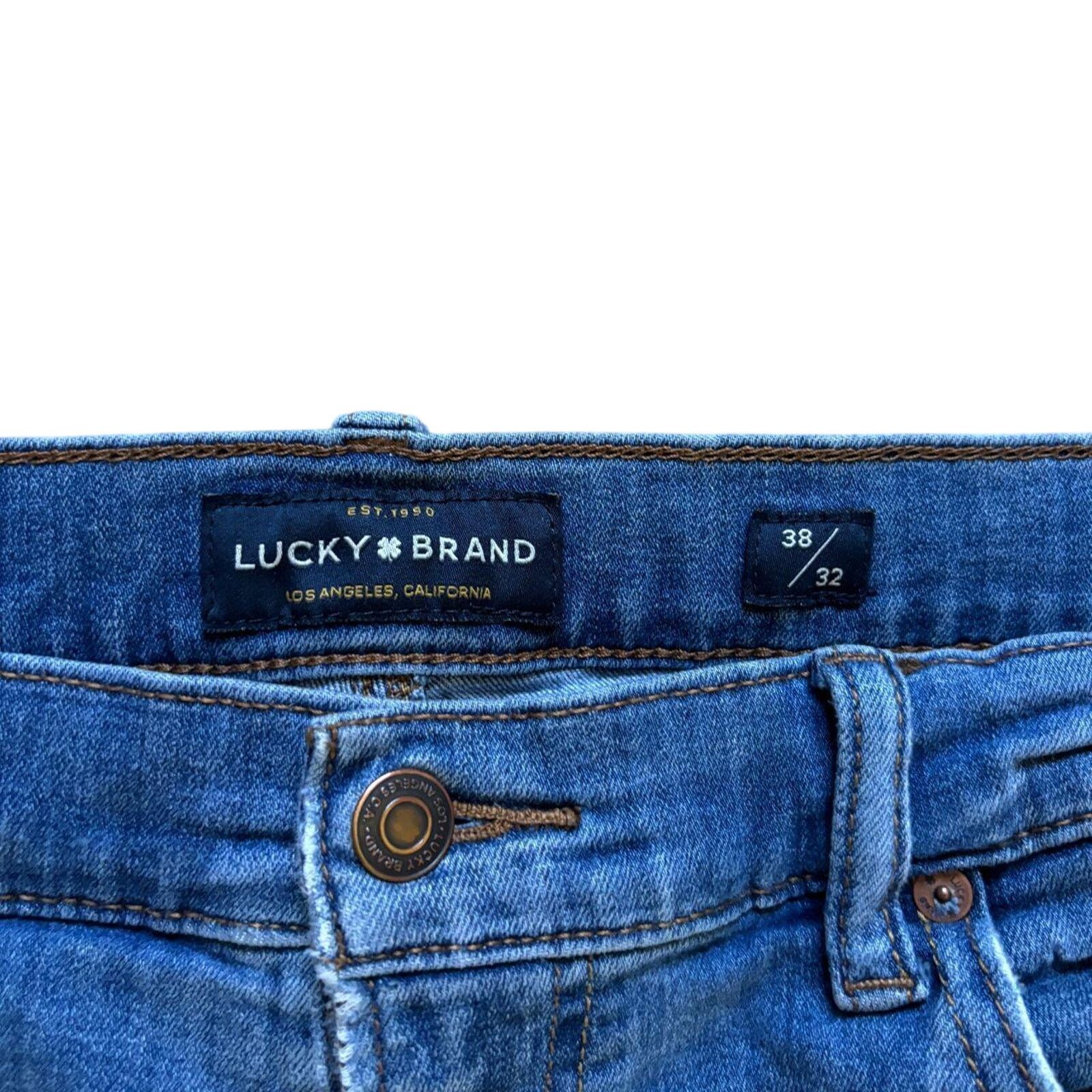Lucky Brand Lucky Brand 121 Slim Straight Jeans Mens 38x32 light wash Size US 38 / EU 54 - 5 Thumbnail