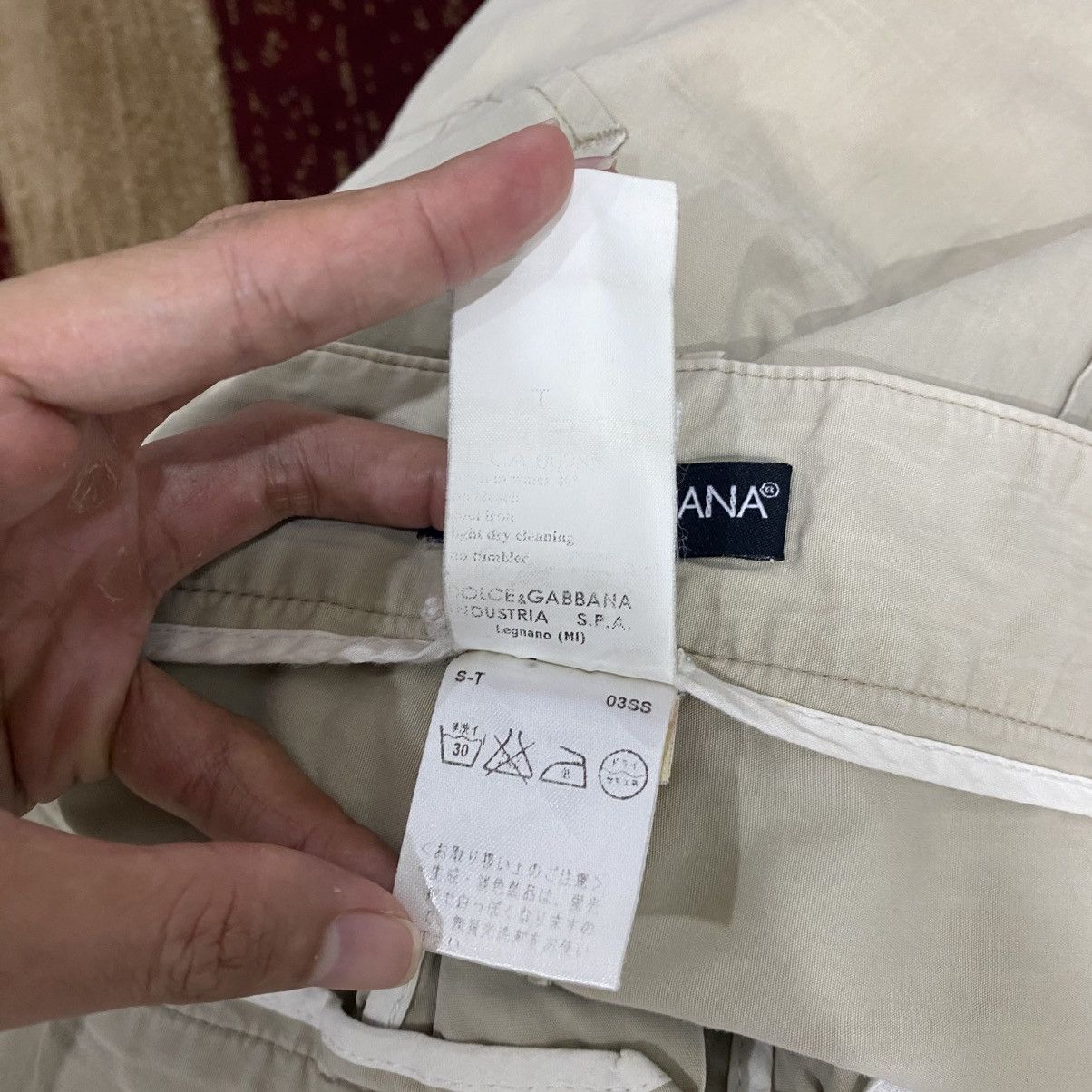 Dolce & Gabbana Vintage Dolce & Gabbana Khaki Cargo Chino Pants - Cream Size US 34 / EU 50 - 19 Thumbnail