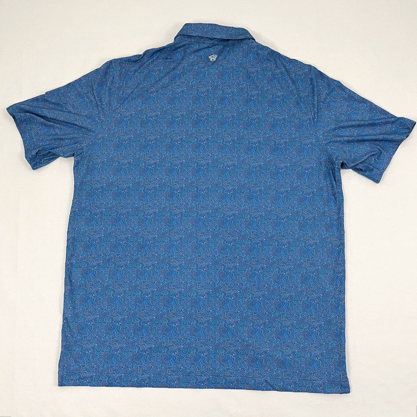 Vintage USA PALM Shirt Mens 2XL Blue Abstract Loud Unique Fun Golf Performance Size US XXL / EU 58 / 5 - 7 Thumbnail