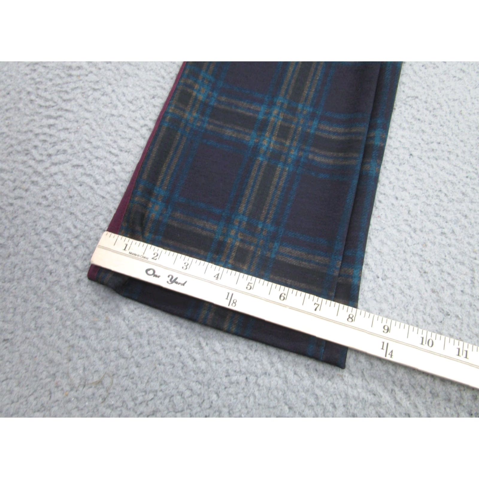 Mason's Masons Pants 38 Blue Plaid New York Trumpet Flare Side Stripe Tartan Womens Size 26" / US 2 / IT 38 - 3 Thumbnail