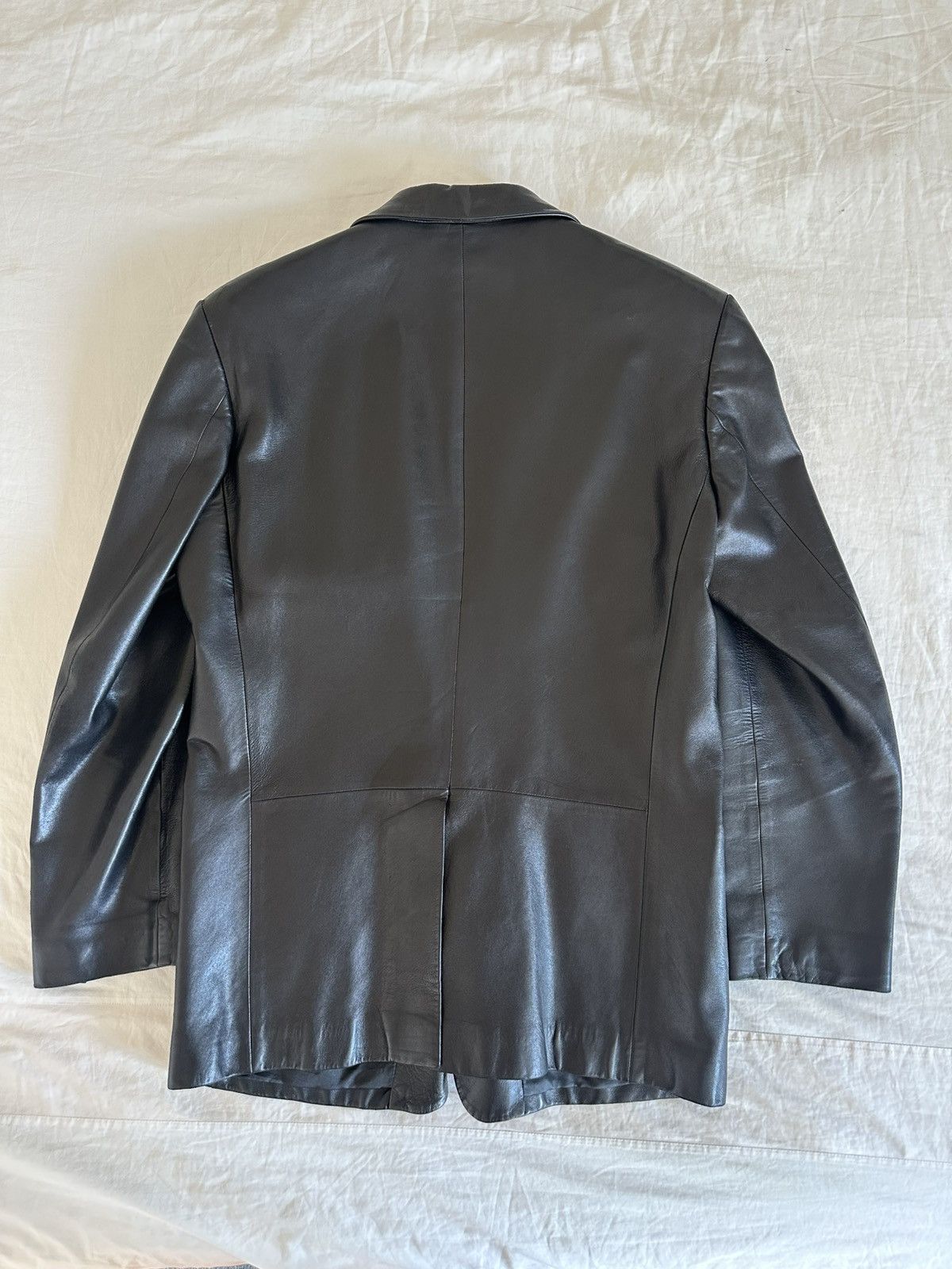 Gucci Gucci SS98 by Tom Ford Black Leather Blazer Size 48R - 5 Thumbnail