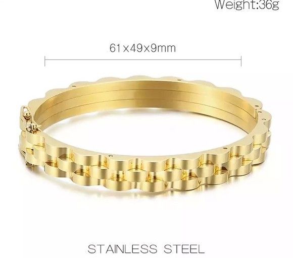 Other 9mm Stainless Steel Cuff Bangle Unisex Bracelet (G) Size ONE SIZE - 6 Thumbnail