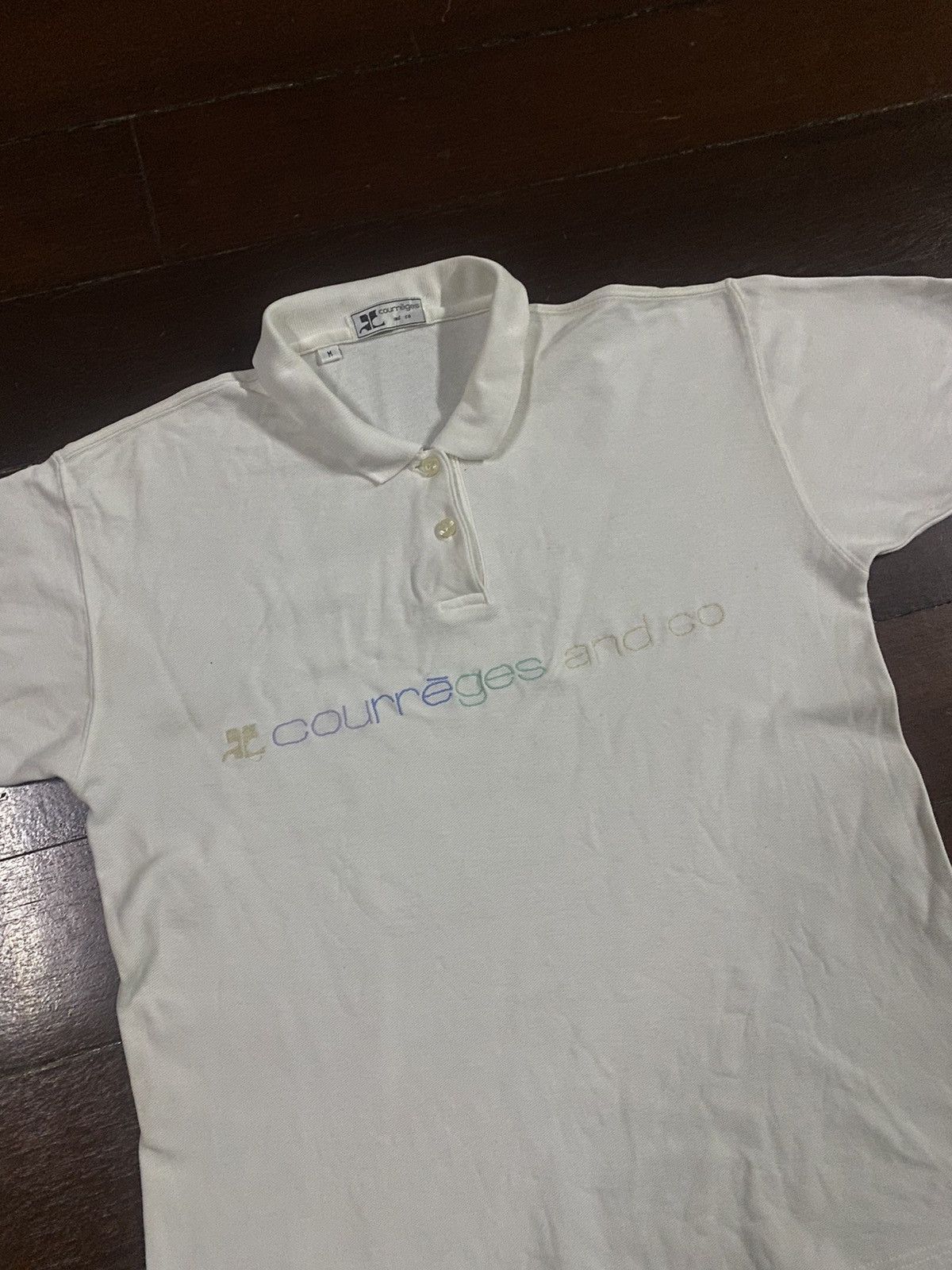 Andre Courreges Vintage Courreges big logo box logo polos Size US M / EU 48-50 / 2 - 4 Thumbnail