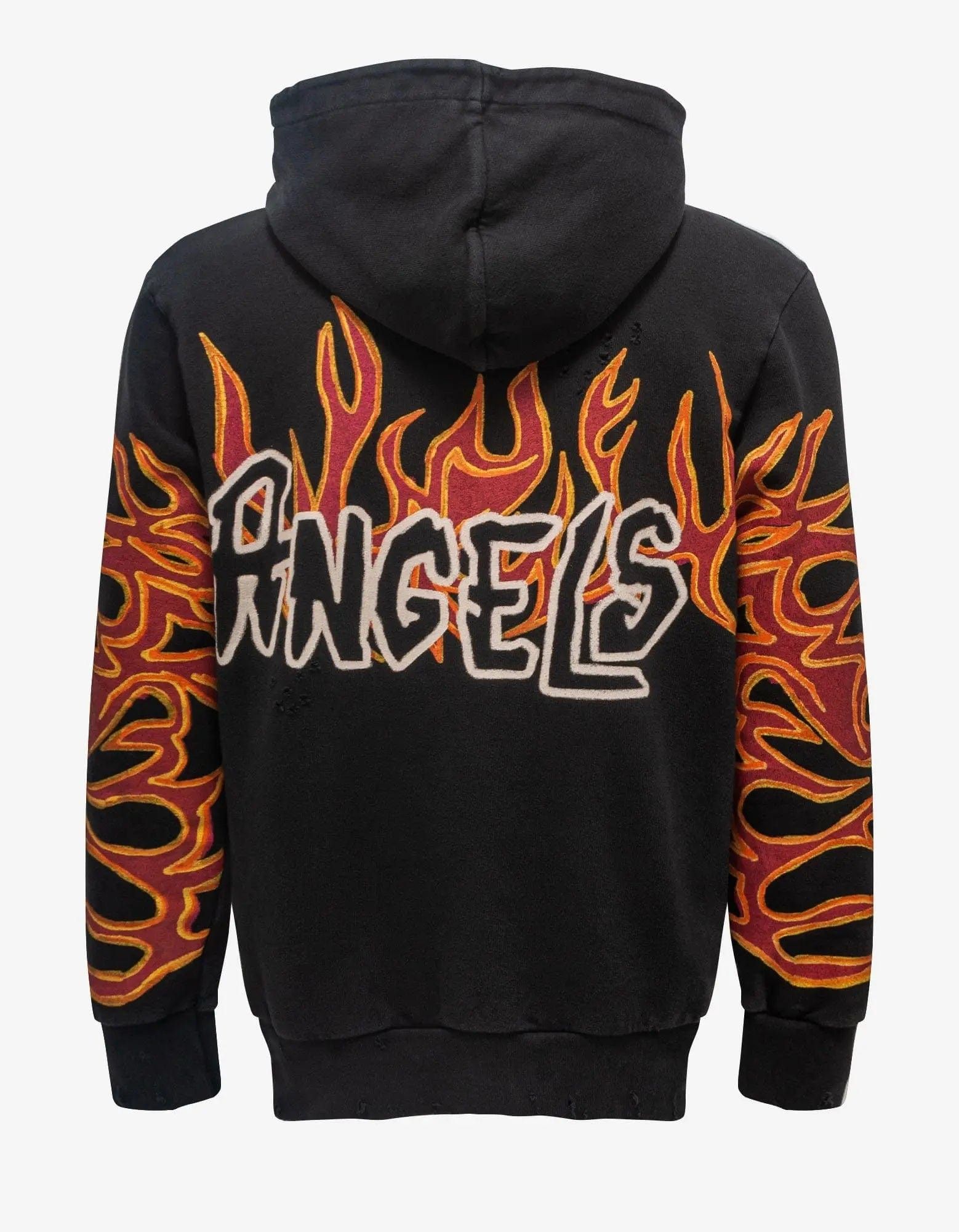 Palm Angels Palm Angels Black Graffiti Flames Hoodie Size US XS / EU 42 / 0 - 2 Thumbnail