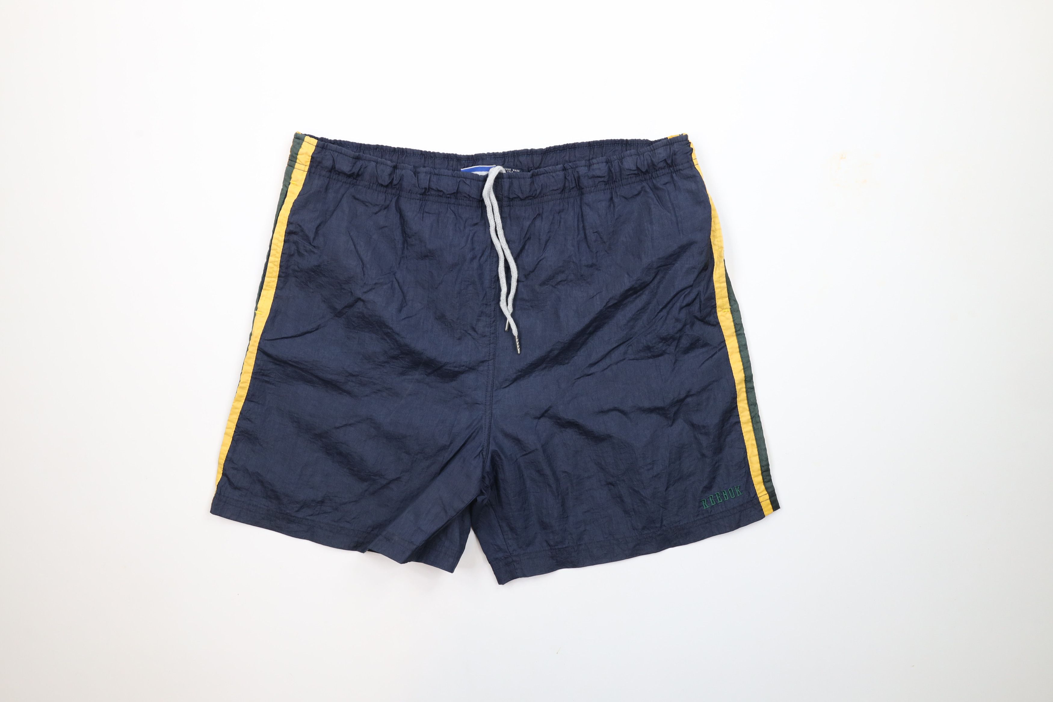 Reebok × Vintage Vintage 90s Reebok Out Striped Lined Above Knee Shorts Nylon Size US 32 / EU 48 - 1 Thumbnail
