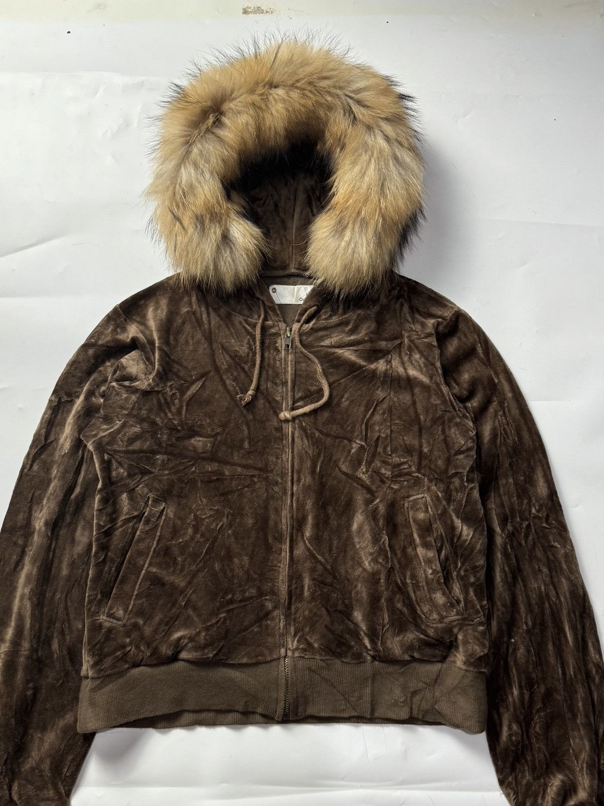 Hysteric Glamour × Japanese Brand × Le Grande Bleu (L.G.B.) Fur Velvet Croped Hoodie Libe Culture Brown Size US M / EU 48-50 / 2 - 3 Thumbnail