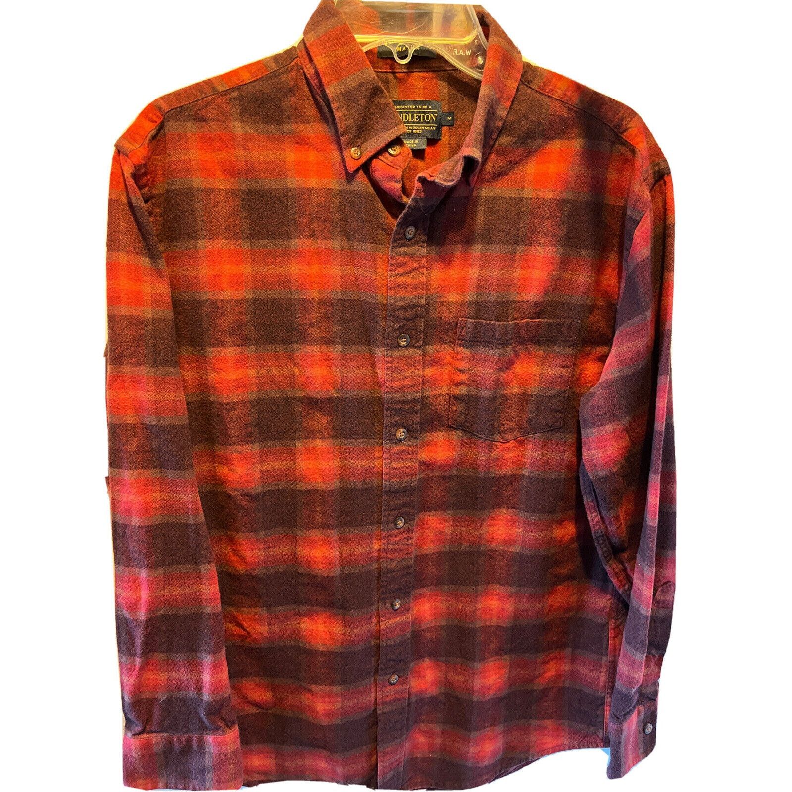 Pendleton Pendleton mason men’s M red plaid LS cotton flannel shirt Size US M / EU 48-50 / 2 - 1 Thumbnail