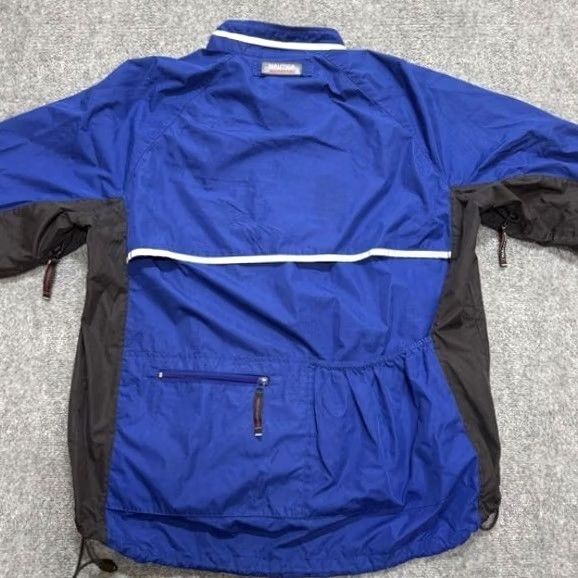 Nautica VINTAGE Nautica Jacket Nylon Windbreaker 2XL Men Royal Blue Black Mid-Length Ski Jacket Big & Tall Mens Blue Windbreaker Size US XXL / EU 58 / 5 - 2 Thumbnail
