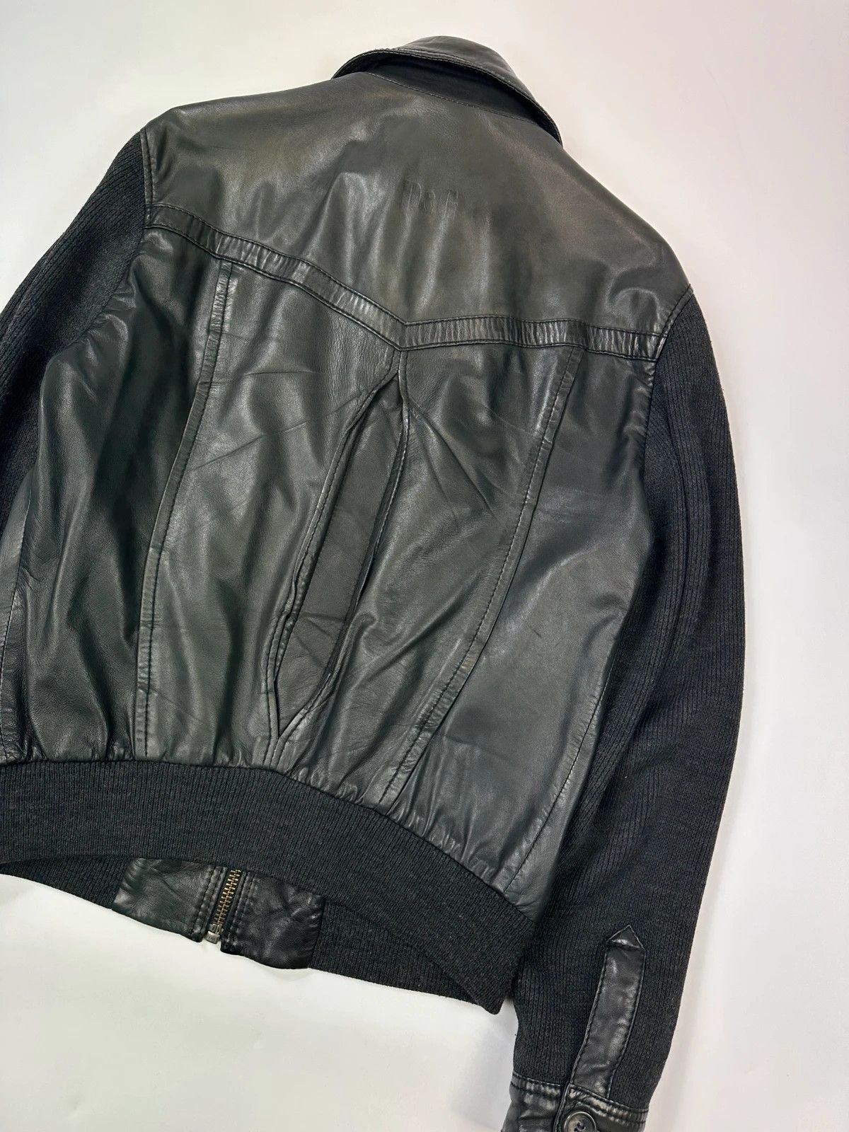 Dolce & Gabbana Dolce & Gabbana 00s Black Hyrbrid Lamb Leather & Wool Jacket Size US M / EU 48-50 / 2 - 8 Thumbnail