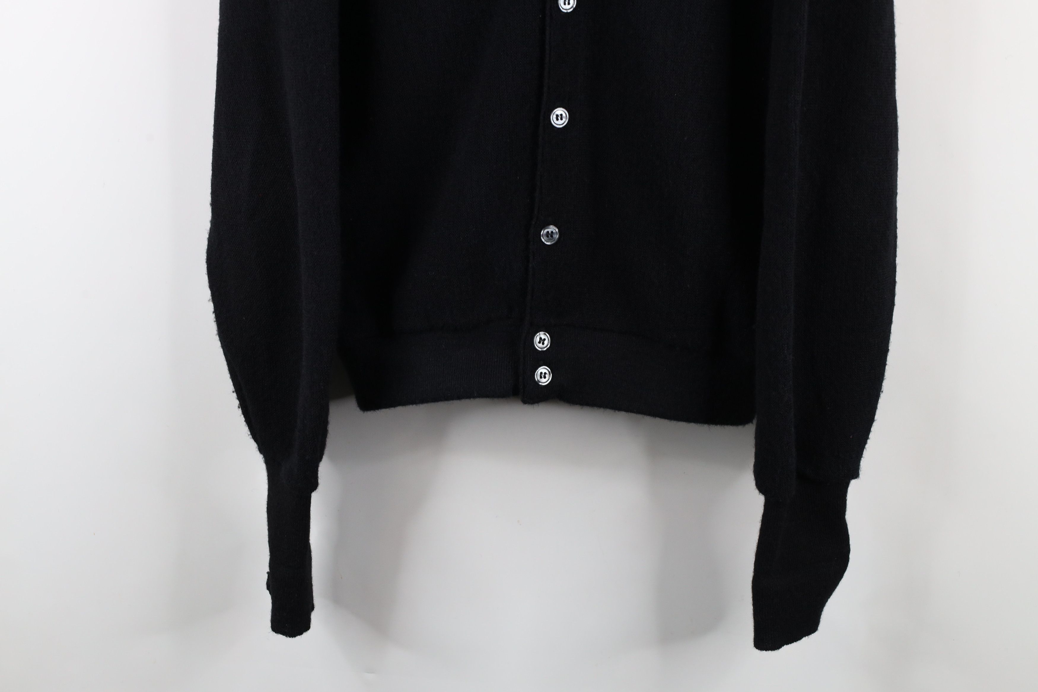 Vintage Vintage 70s Streetwear Flag Knit Cardigan Sweater Black USA Size US M / EU 48-50 / 2 - 3 Thumbnail