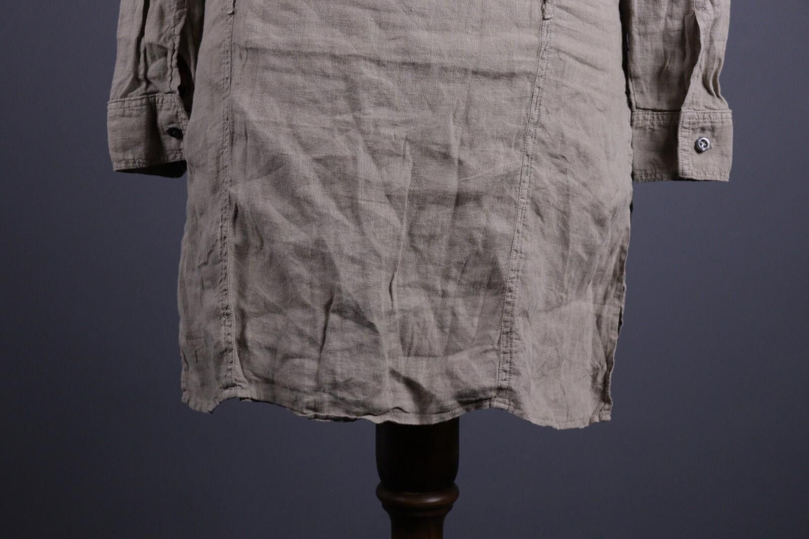 120% Lino 120% Lino Brown 100% Linen Summer Blouson Dress Size 40 Size M / US 6-8 / IT 42-44 - 11 Thumbnail