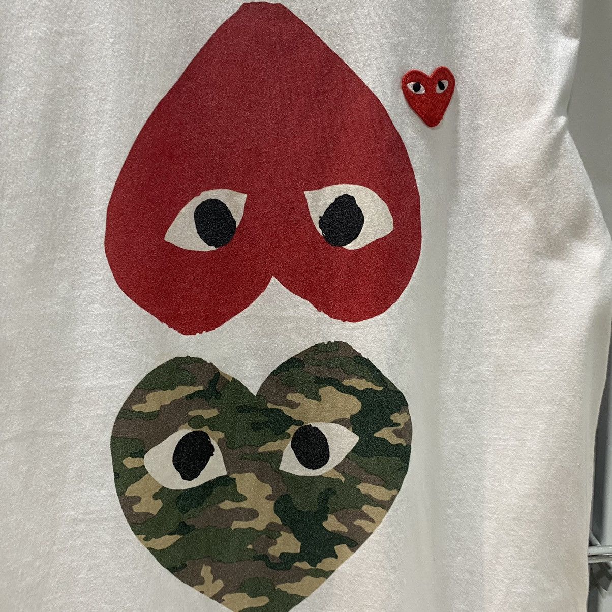 Comme des Garcons PLAY CDG Play Heart/Camo heart tee Size US L / EU 52-54 / 3 - 5 Thumbnail