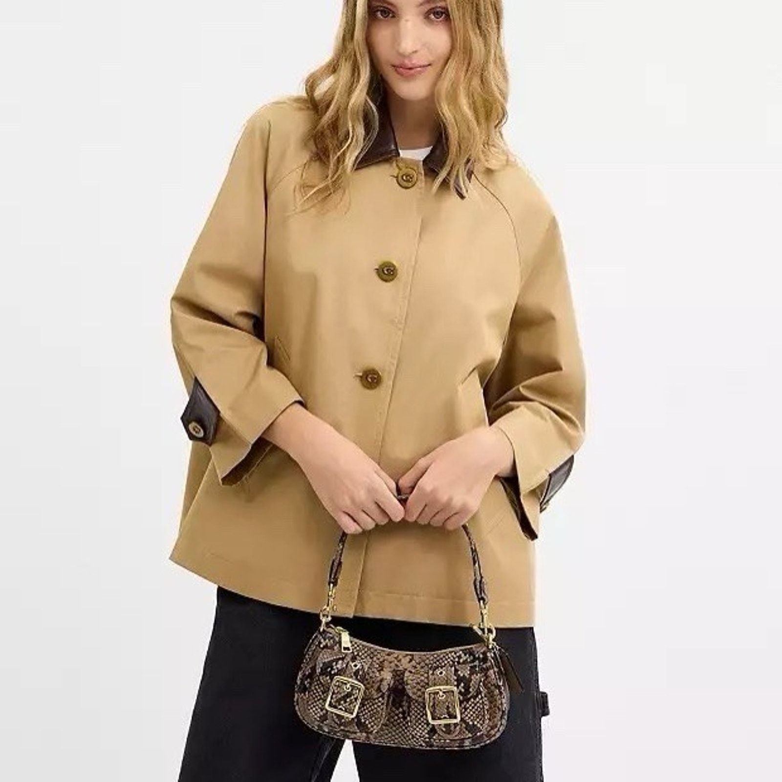 Coach NWT Coach Ashton Bag Snake Leather CCE38 Mushroom Multi Size ONE SIZE - 10 Thumbnail