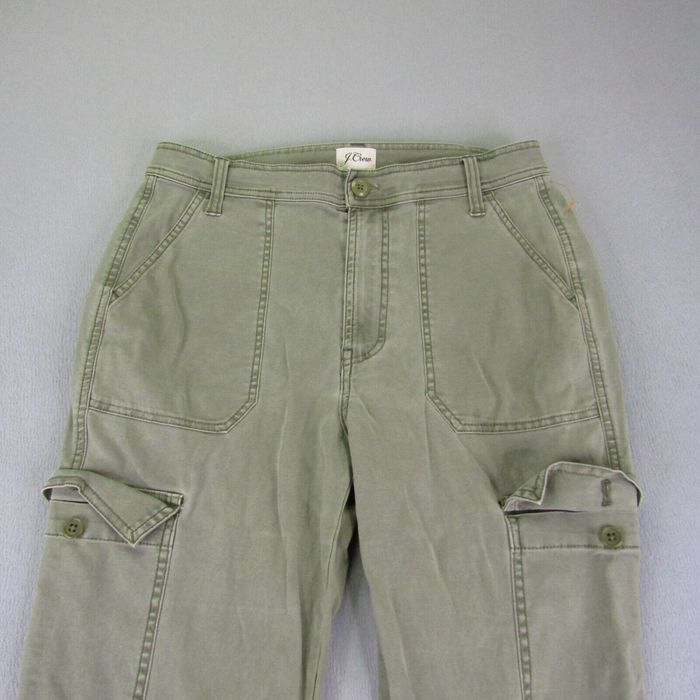 J.Crew J Crew Pants Womens 27 Army Green Cargo Cotton Flex Casual Outdoors  Straight Leg