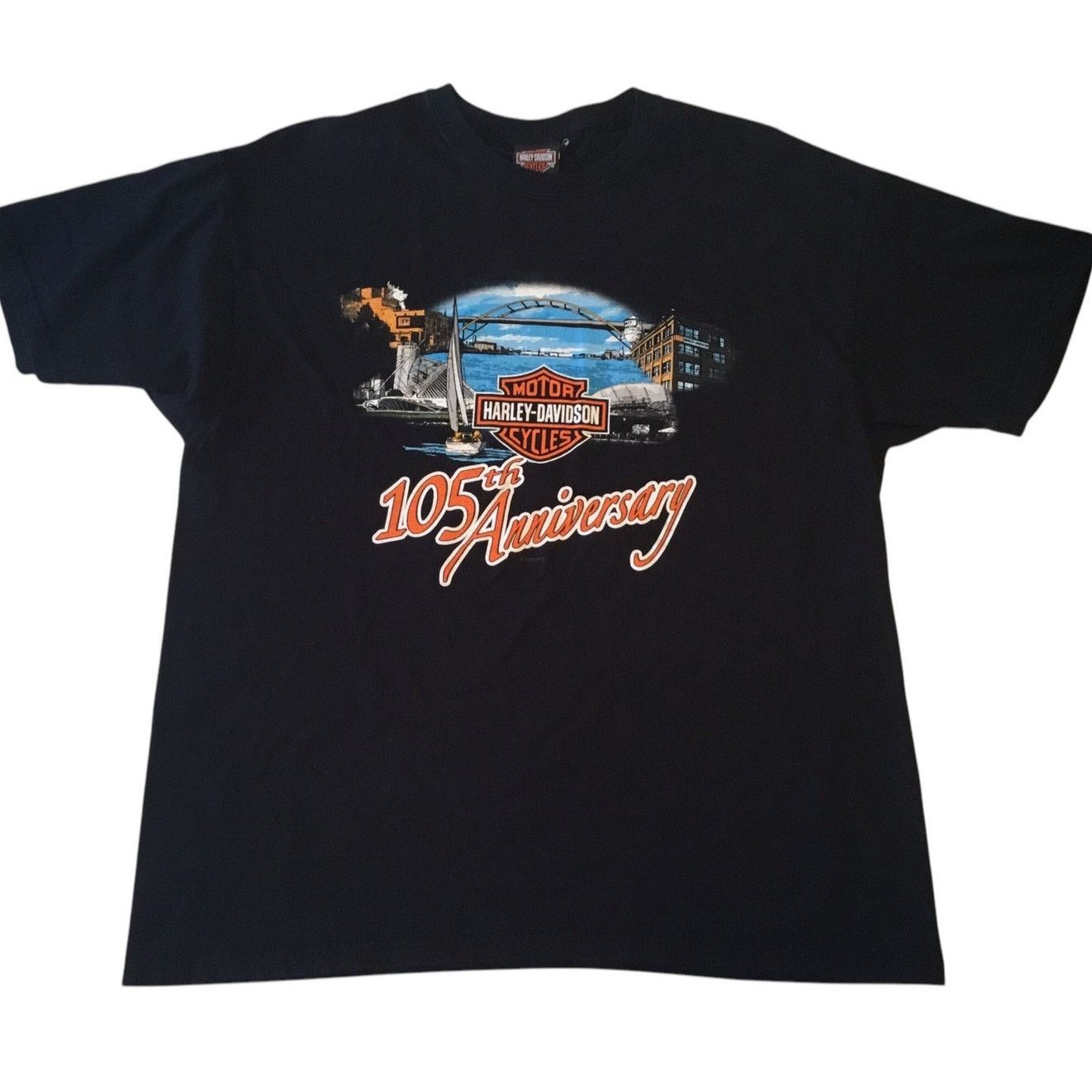 Harley Davidson Harley Davidson T-Shirt 105th Anniversary Milwaukee XL Good Size US XL / EU 56 / 4 - 1 Thumbnail