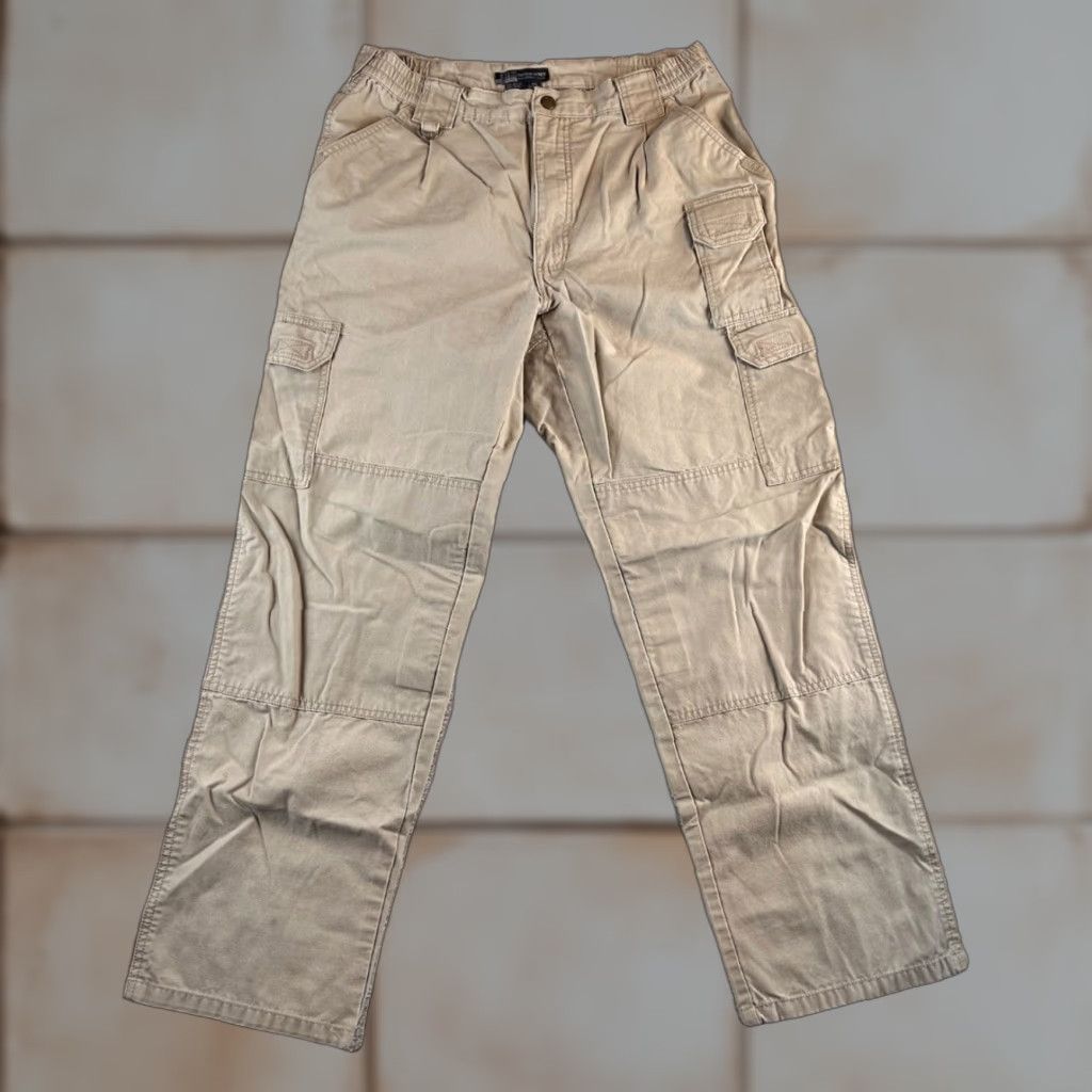 Vintage VINTAGE 5.11 Tactical Mens Regular Fit Canvas Cargo Pants 34x32 Khaki 74251 Size US 34 / EU 50 - 1 Thumbnail