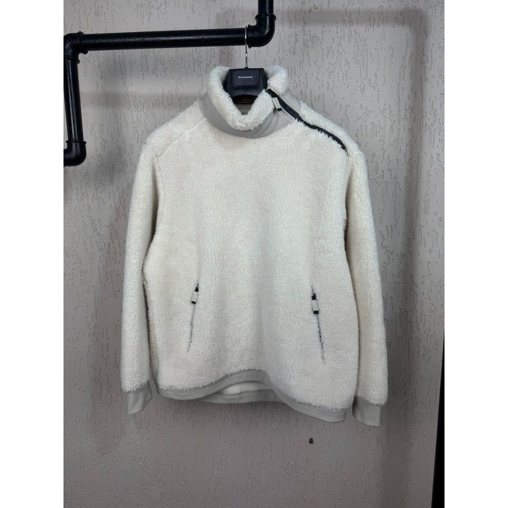 Frauenschuh Fraunenschuh Woman Sherpa Fleece Jacket Shoulder Zip Cream W Size XS / US 0-2 / IT 36-38 - 2 Thumbnail