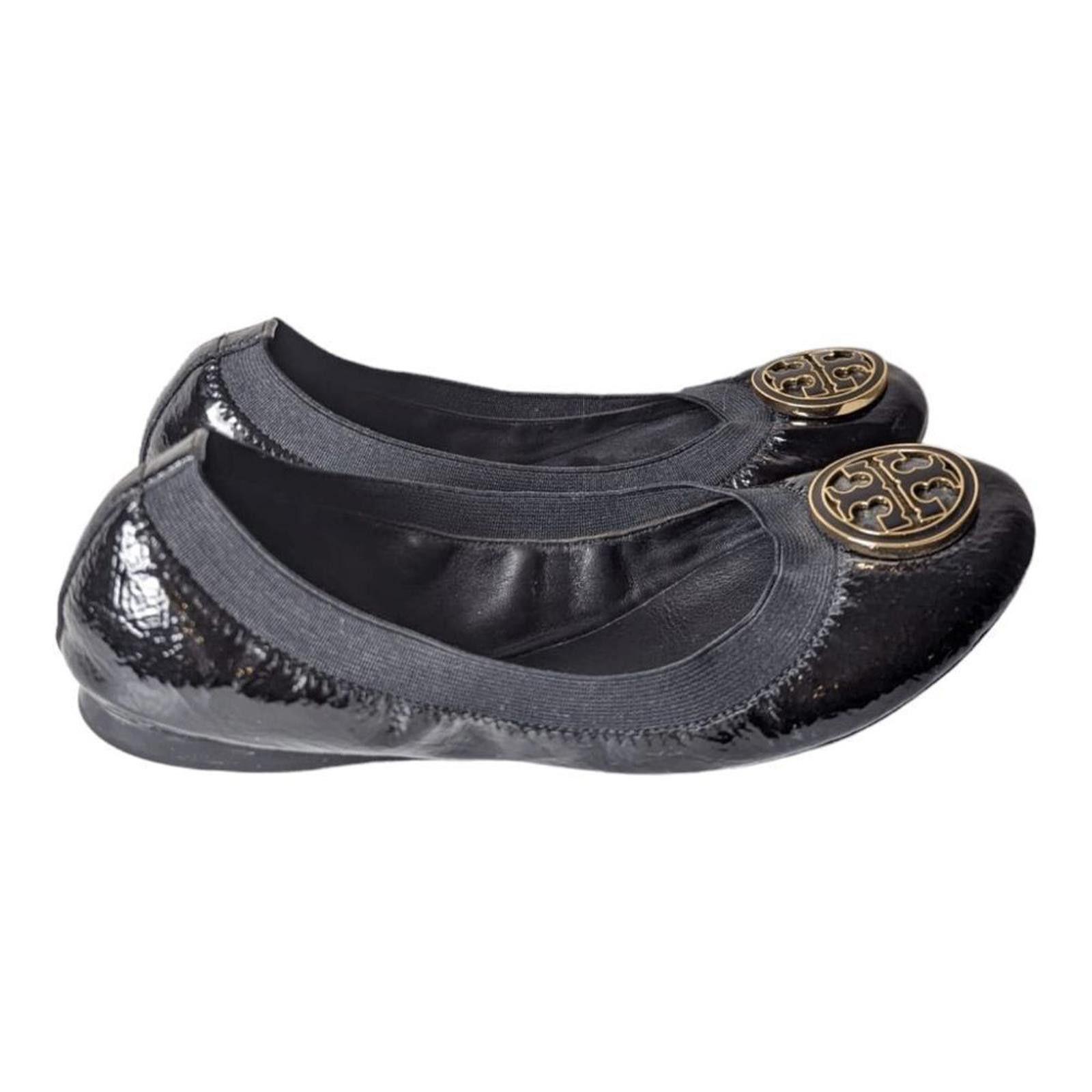 Other Tory Burch Black Flats with Gold Logo Size US 6.5 / IT 36.5 - 8 Thumbnail