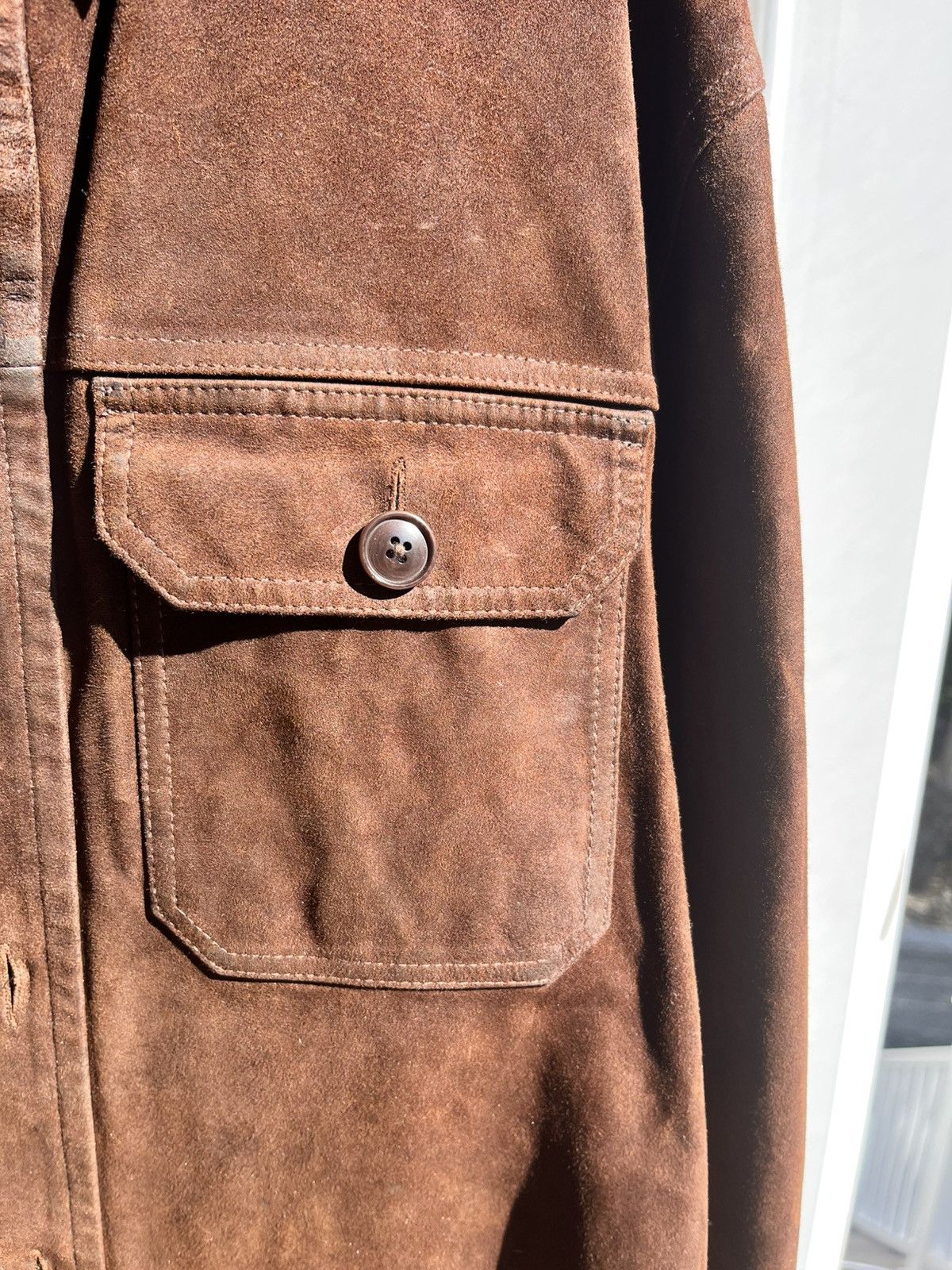 Banana Republic Brown Napped Leather Jacket Size US M / EU 48-50 / 2 - 3 Thumbnail