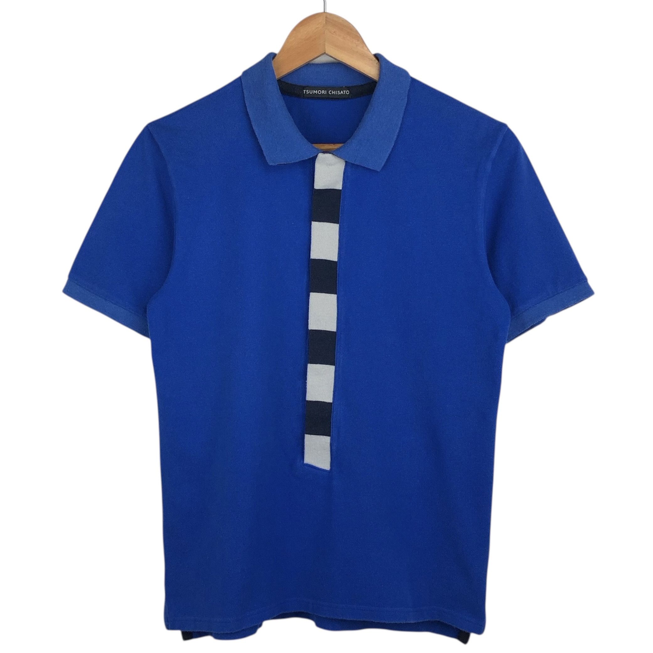 Issey Miyake Tsumori Chisato Blue Polo Tee Shirt Japan 1 XS